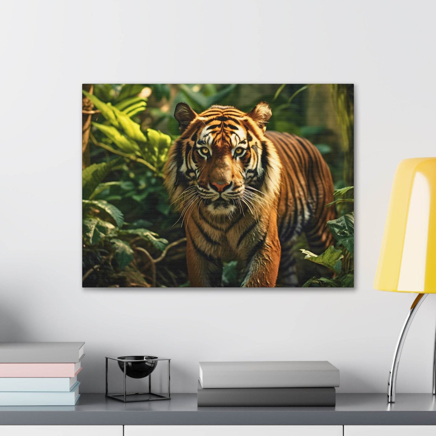 Tiger In Nature Art Canvas Gallery Wraps Tiger Print Large Canvas Art Animal Wall Art minimalist Wall Art Lover Gift - Giftsmojo