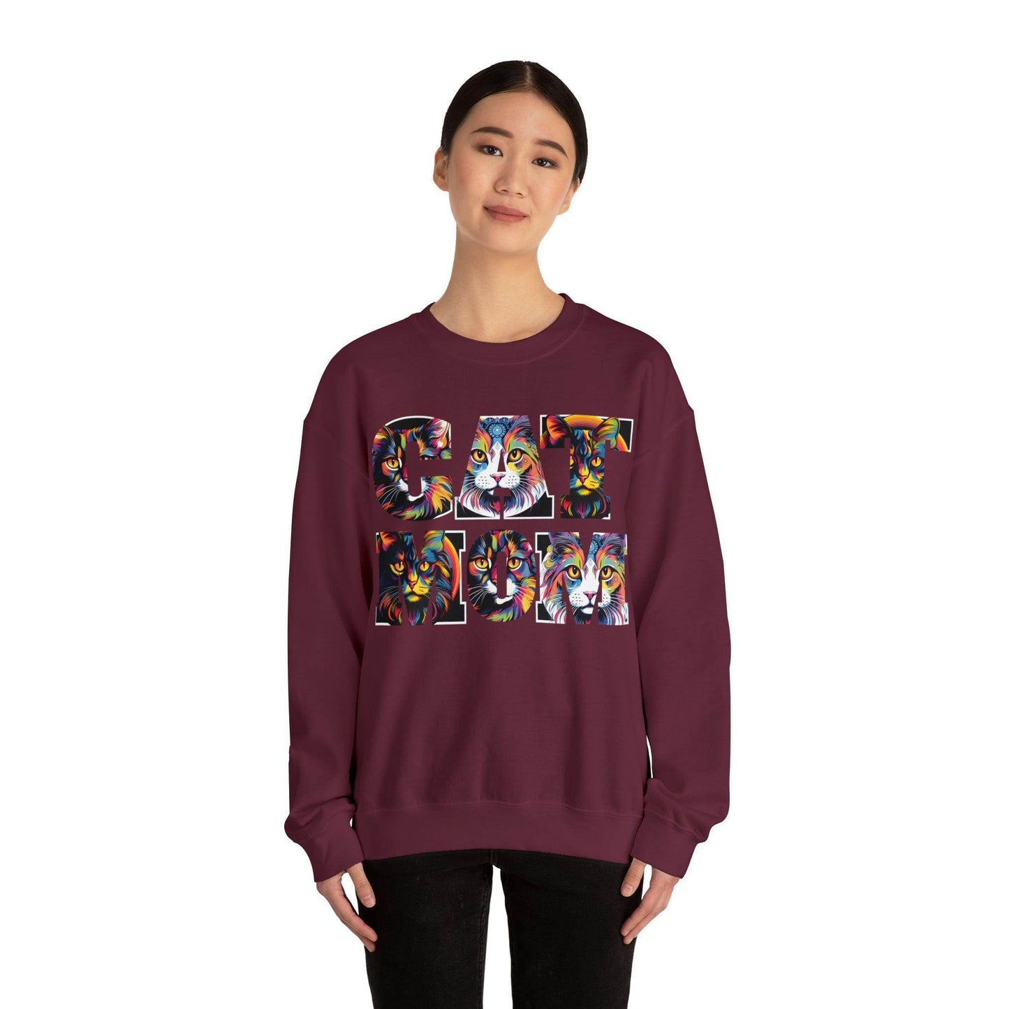 Vintage Cat Sweatshirt Cat Mom Sweatshirt Cat Crewneck Sweatshirt Cat Mom Gift Cat Lover Gift Animal Lover Cat Mama Shirt Cat Lover Sweater - Giftsmojo