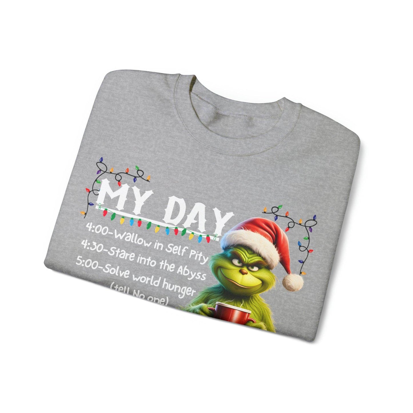 My Day Schedule I'M Booked Funny Christmas Sweatshirt Grinch Sweatshirt - Giftsmojo