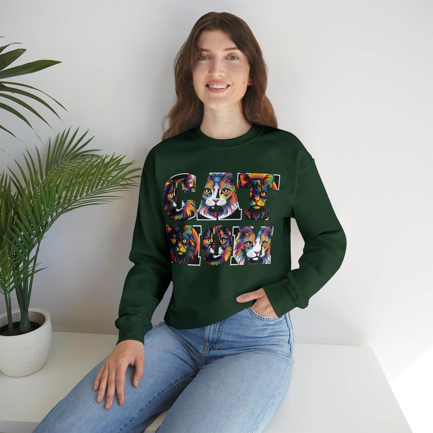 Vintage Cat Sweatshirt Cat Mom Sweatshirt Cat Crewneck Sweatshirt Cat Mom Gift Cat Lover Gift Animal Lover Cat Mama Shirt Cat Lover Sweater - Giftsmojo