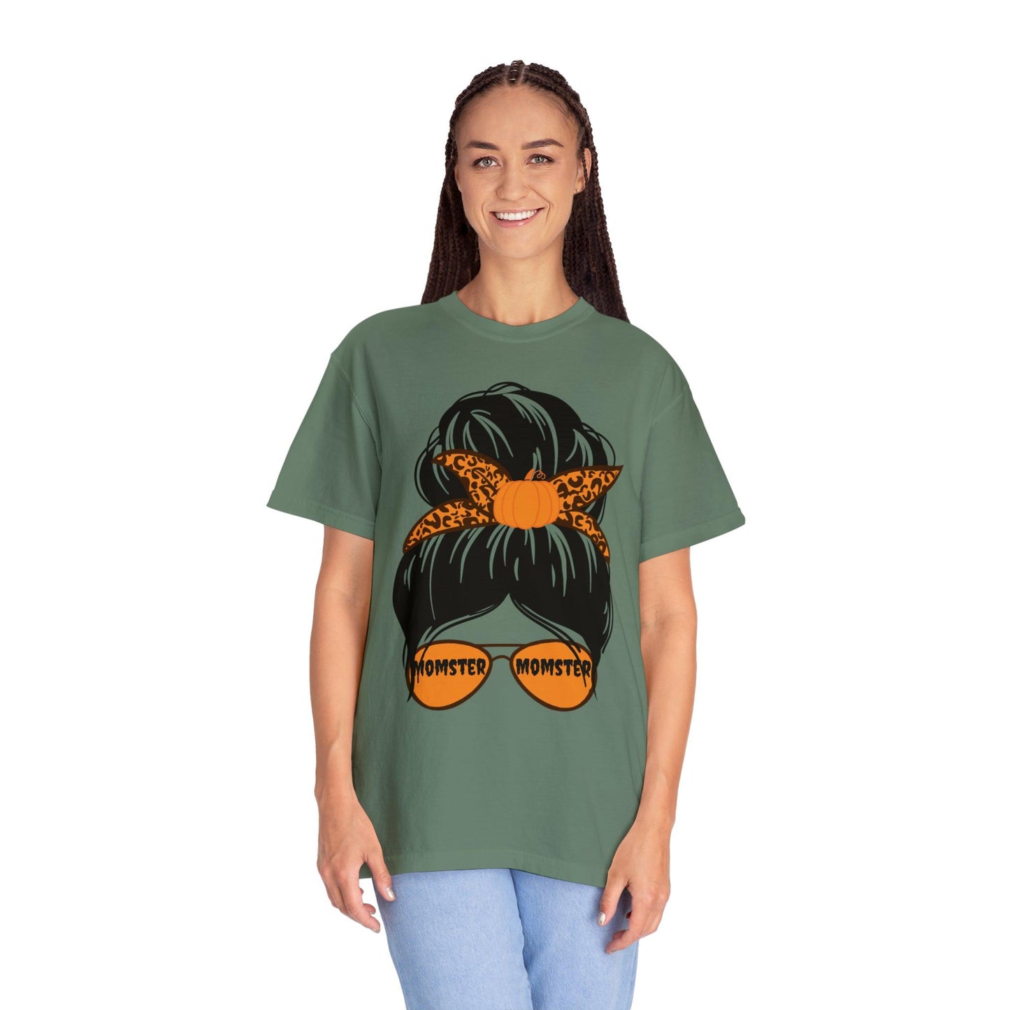 Leopard Print Retro Halloween Tshirt, Momster Shirt, Vintage Shirt Halloween Shirt Comfort color - Giftsmojo