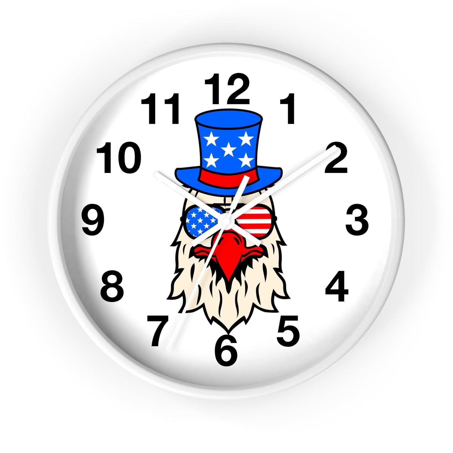 Funny USA Flag Wall Clock, Home decor gift, House Warming gift, New Home Gift, Patriotic gift