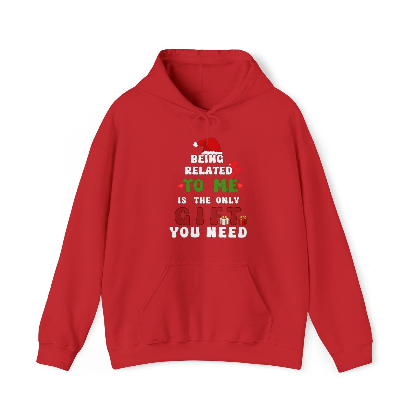 Christmas Vibe Hooded Sweatshirt Funny Christmas Trendy Shirt Funny Christmas Long Sleeve Tee Being Related To Me Is The Only Gift You Need Shirt Matching Shirts Christmas Gift Holiday Shirt Cute Christmas Sweatshirt Family Sweatshirt - Giftsmojo