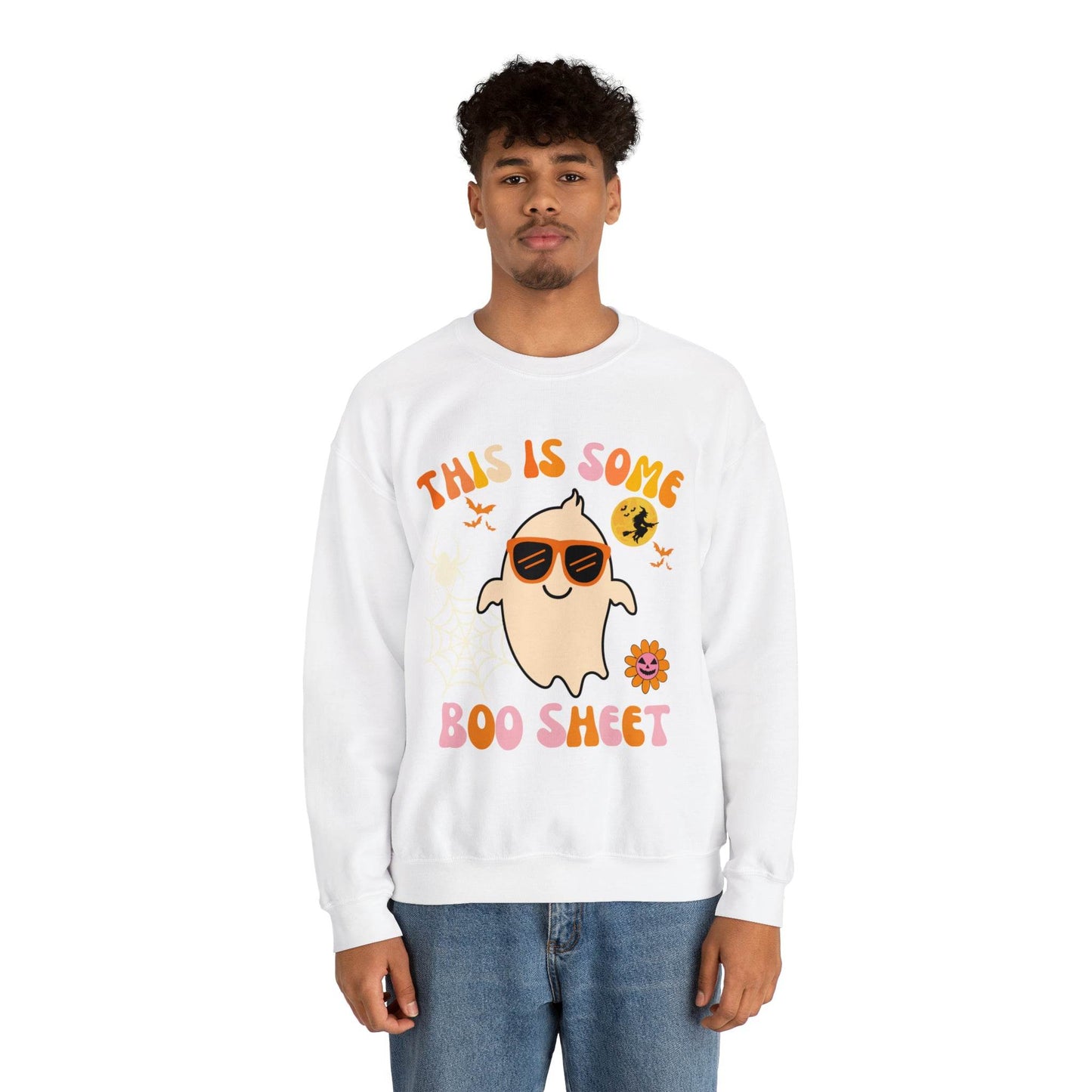 This Is Some Boo Sheet Ghost Sweatshirt Cute Ghost Sweatshirt Boo Ghost Sweatshirt Gift Shirt Funny Halloween Shirt Spooky Season Shirt - Giftsmojo