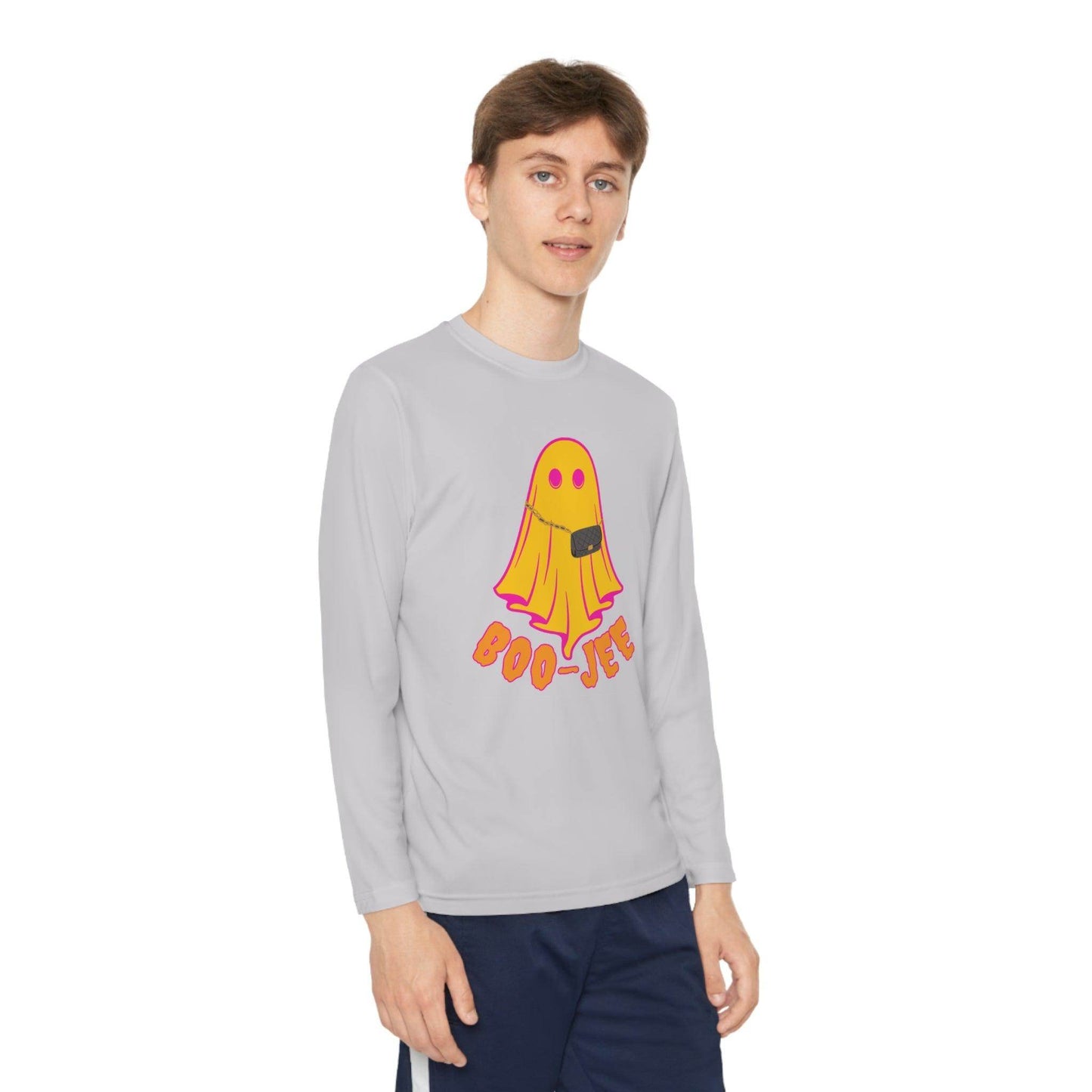 Boo-jee Costume Youth Halloween Costume Long Sleeve Competitor Tee Boojee Halloween Boujee - Giftsmojo