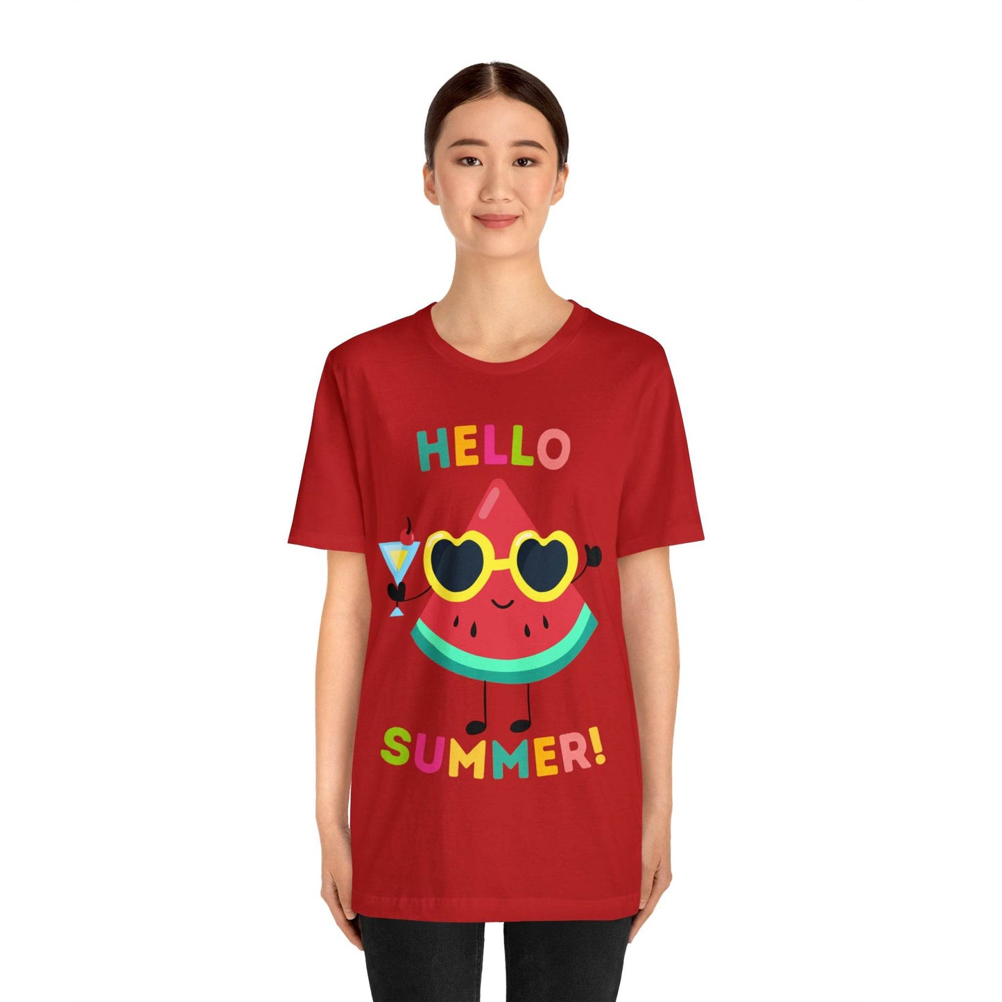 Hello Summer Shirt, Funny Summer Casual Top Tee,Unisex Summer Tshirt Ladies - Giftsmojo