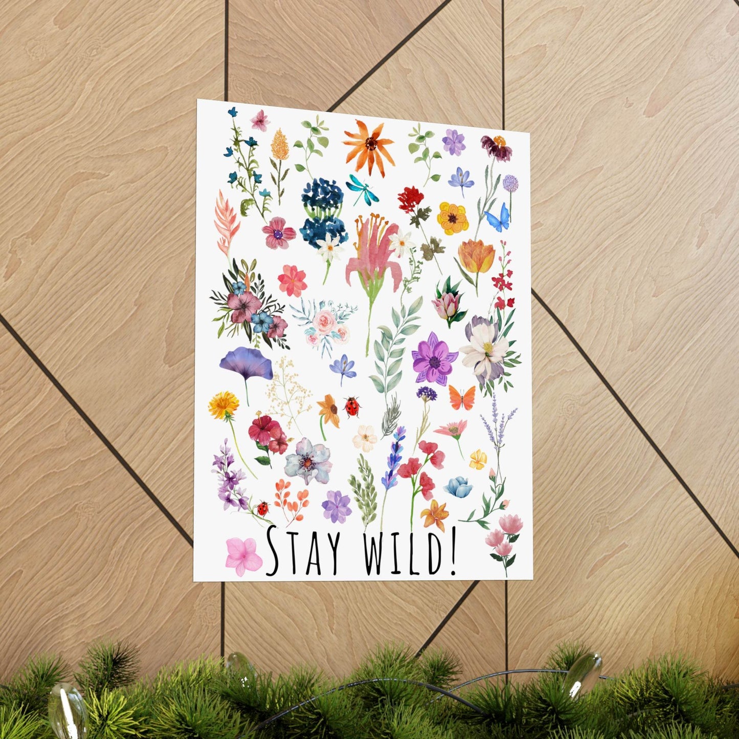 Wildflowers Watercolor Vertical Poster - Giftsmojo