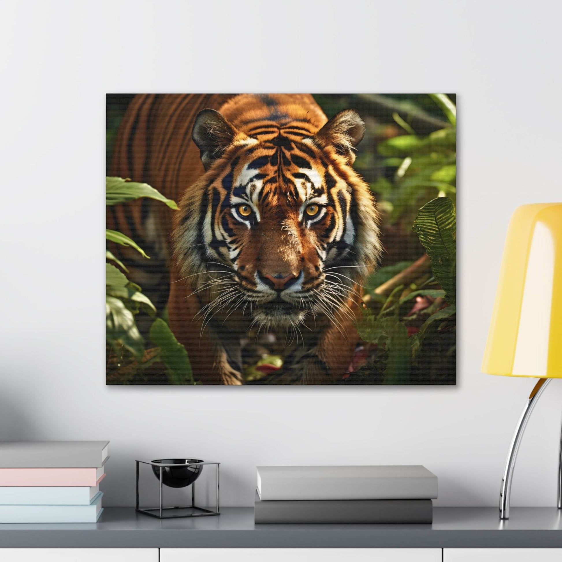Tiger In Nature Art Canvas Gallery Wraps Tiger Print Large Canvas Art Animal Wall Art minimalist Wall Art Lover Gift - Giftsmojo