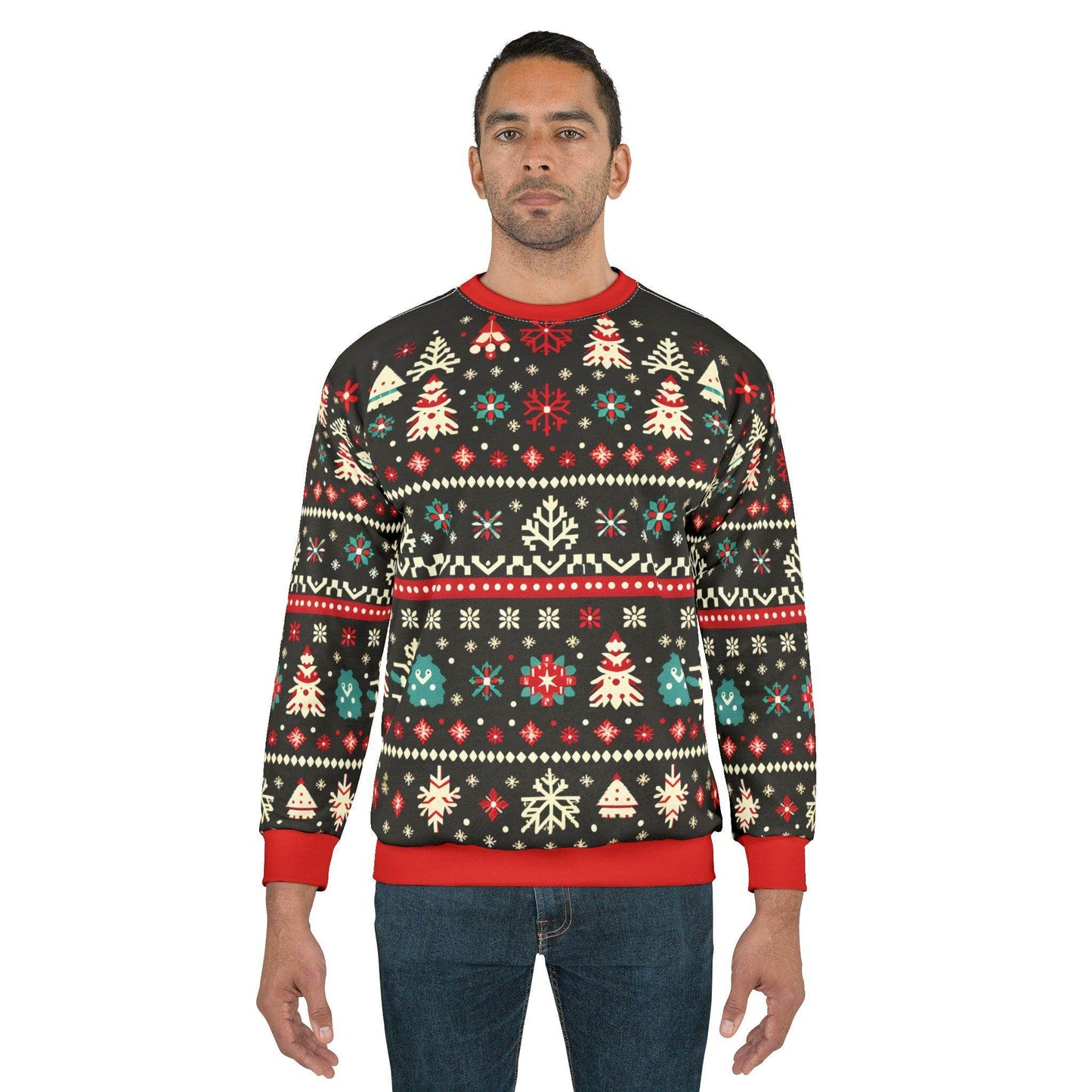 Ugly Christmas Sweater Green Christmas Sweatshirt Ugly Sweatshirt Full Ugly Christmas Shirt - Giftsmojo