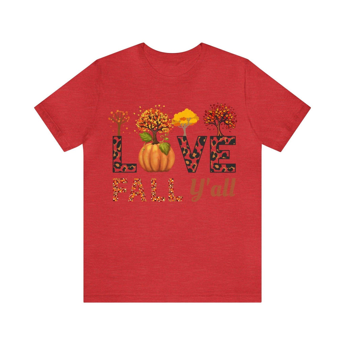 Leopard Print Love Fall Y'all, Fall shirt, Fall lover gift - Giftsmojo