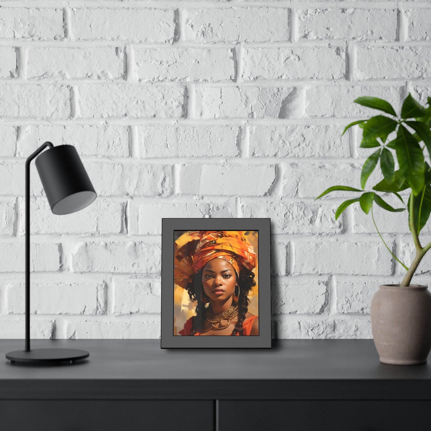 African Woman Framed Paper Posters - Giftsmojo