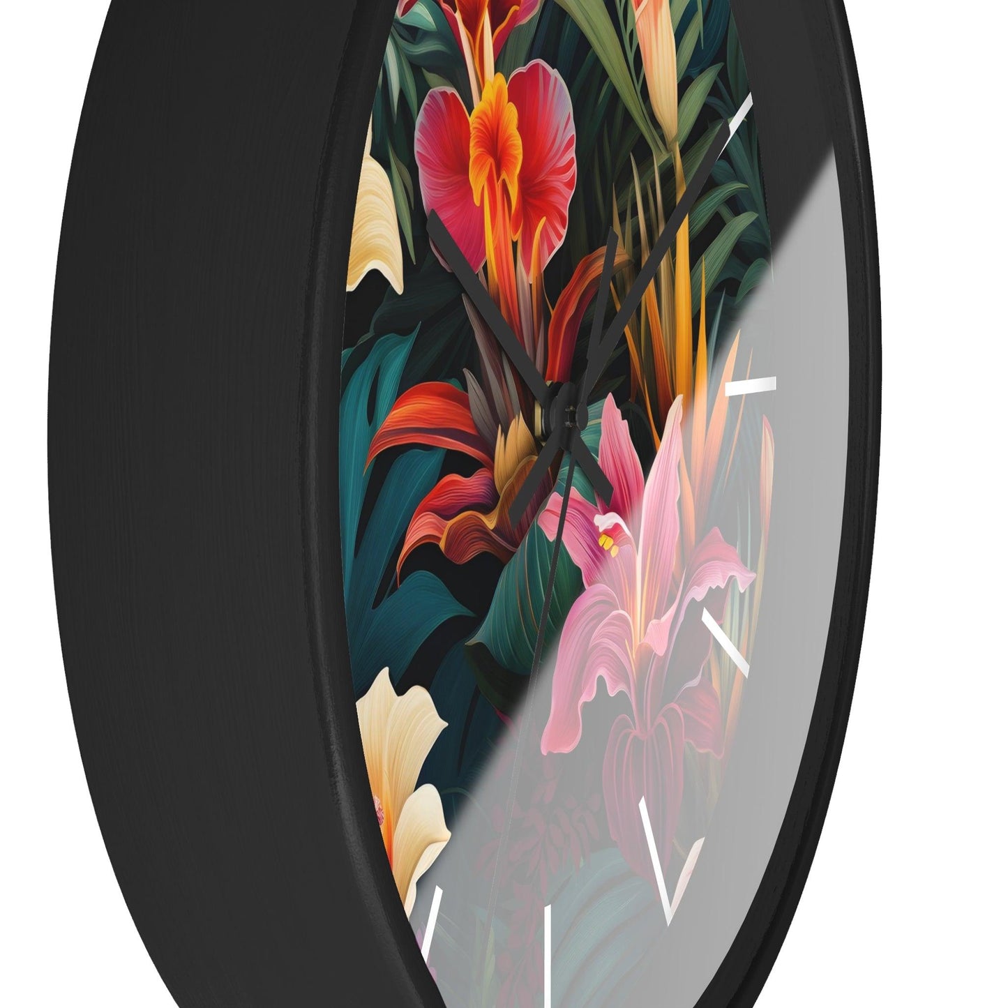 Wild Flower Wall Clock Flower Wall Clocks Home Clock Spring Clock Floral Clock Home Decor