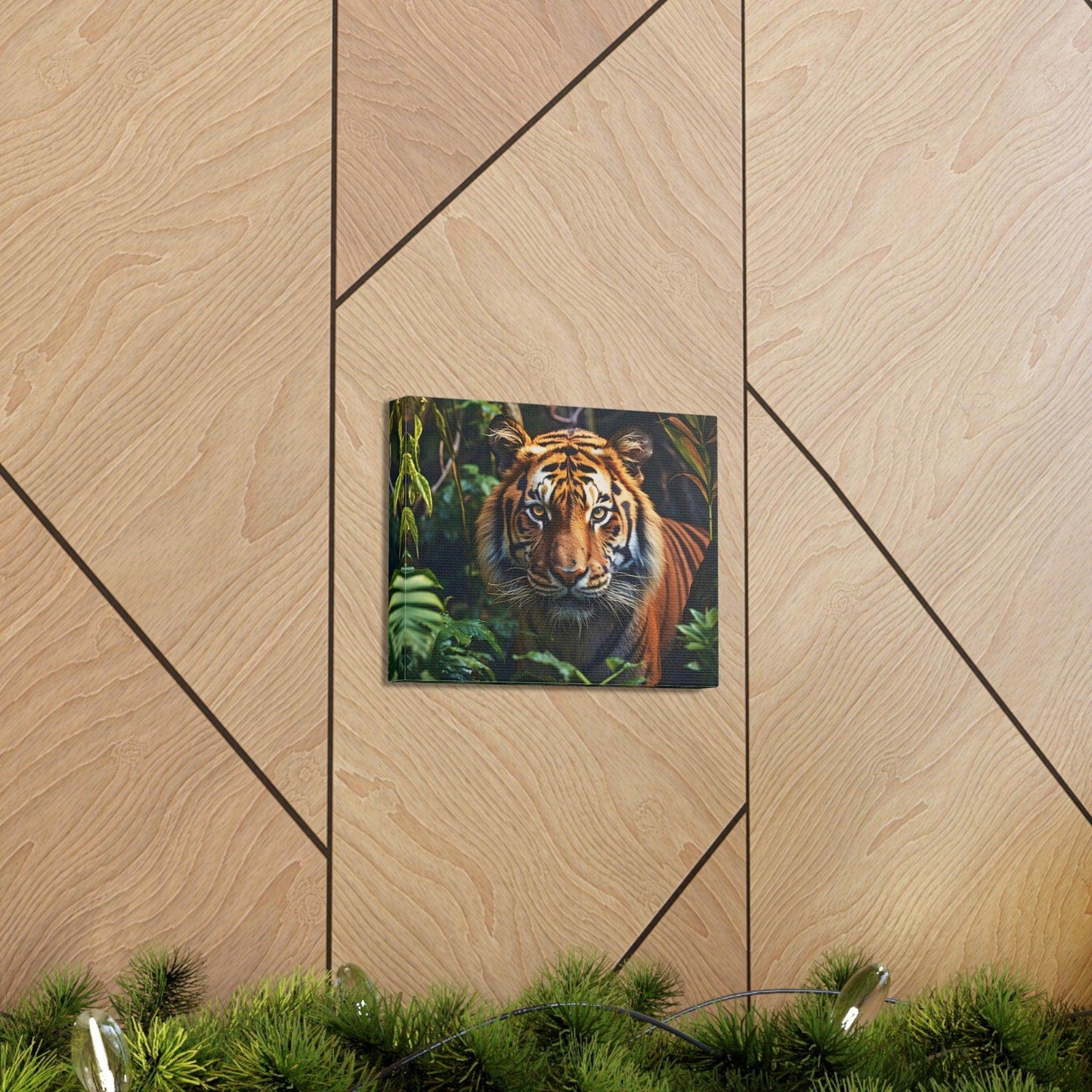 Tiger In Nature Art Canvas Gallery Wraps Tiger Print Large Canvas Art Animal Wall Art minimalist Wall Art Lover Gift - Giftsmojo