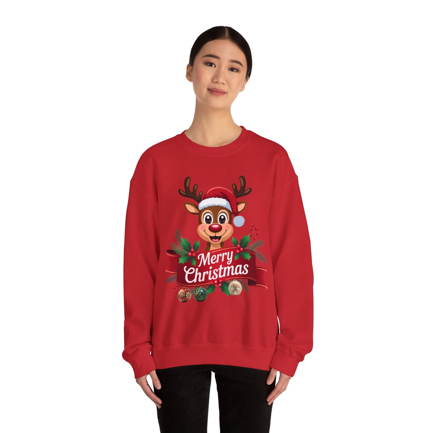 Christmas Reindeer Crewneck Sweatshirt