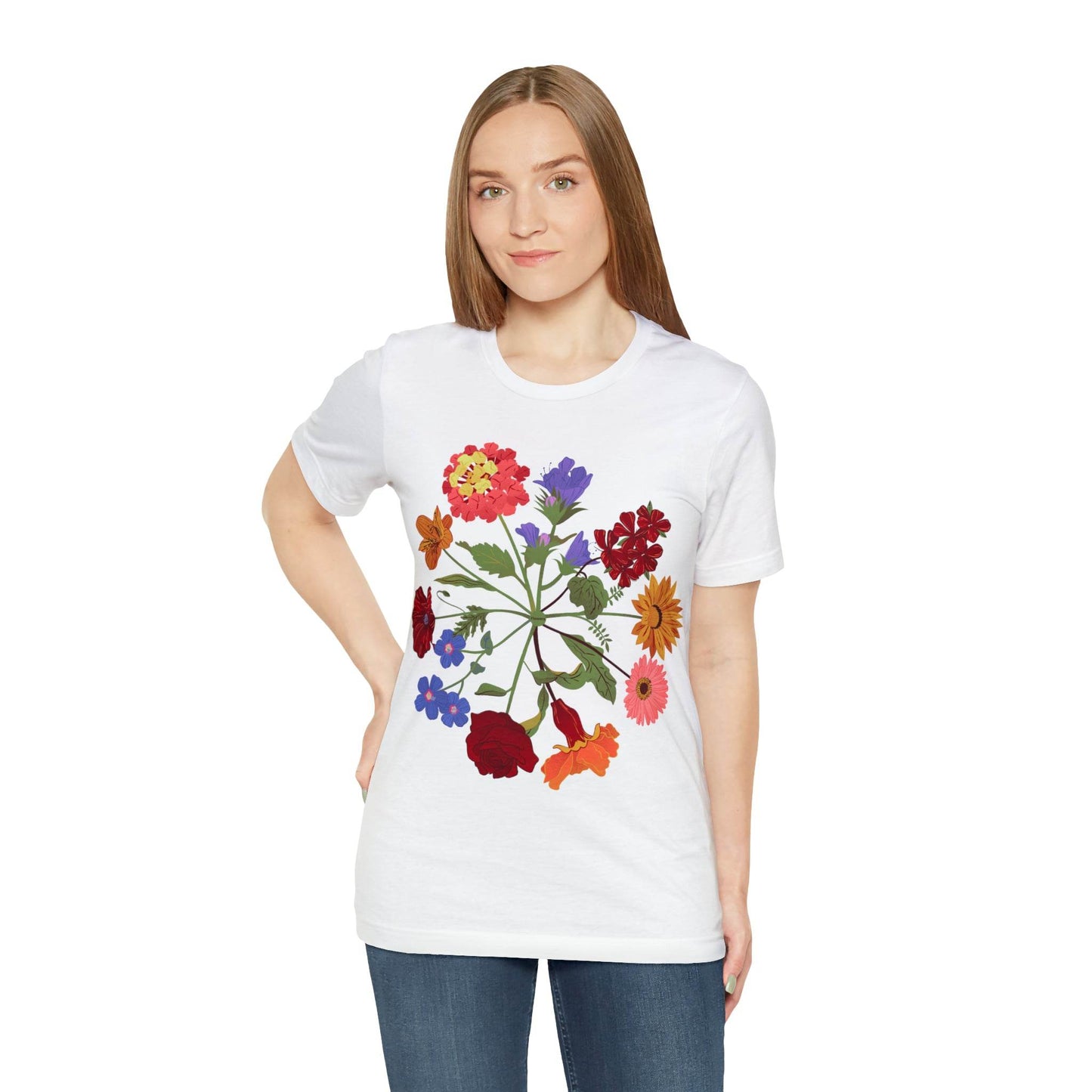 Wildflower Tshirt, Flower Shirt, Types of Flowers Shirt, Floral Tshirt, Gift for Women, Ladies Shirts Best Friend Gift, Plant Mom Nature Tee - Giftsmojo