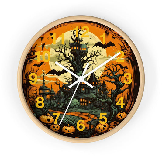 Halloween decor Halloween Ghost Wall Clock Halloween Wall Clocks Halloween Clock Fall Clock Halloween Decor - Giftsmojo