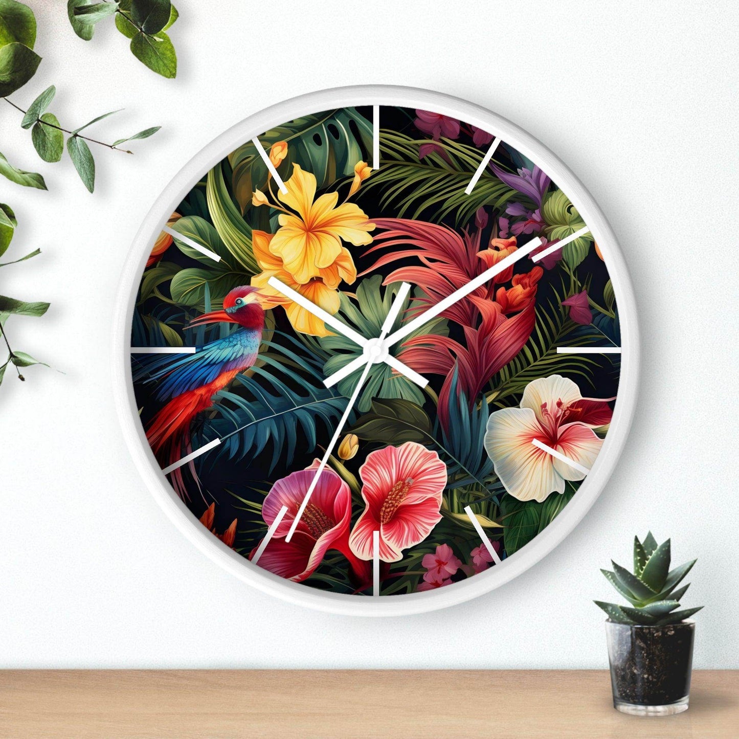 Wild Flower Wall Clock Flower Wall Clocks Home Clock Spring Clock Floral Clock Home Decor - Giftsmojo