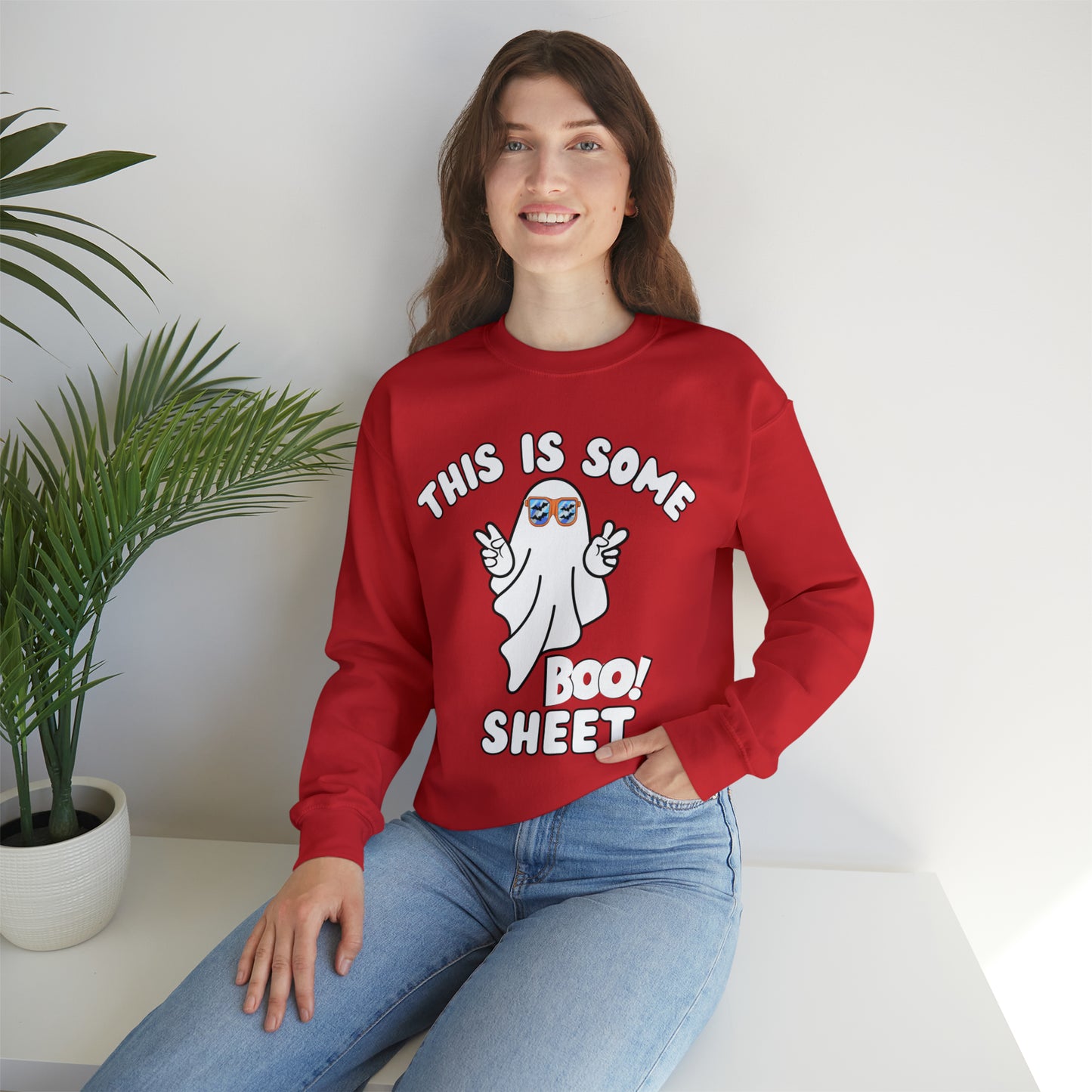 This Is Some Boo Sheet Ghost Sweatshirt Cute Ghost Sweatshirt Boo Ghost Sweatshirt Gift Shirt Funny Halloween Shirt Spooky Season Shirt
