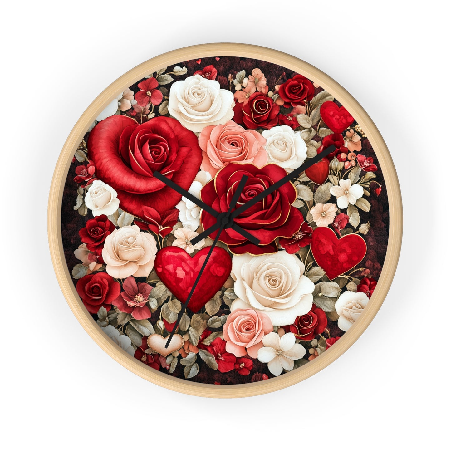 Botanical Home Decor Floral Clock Flower Wall Clock, Nature Lover Gift