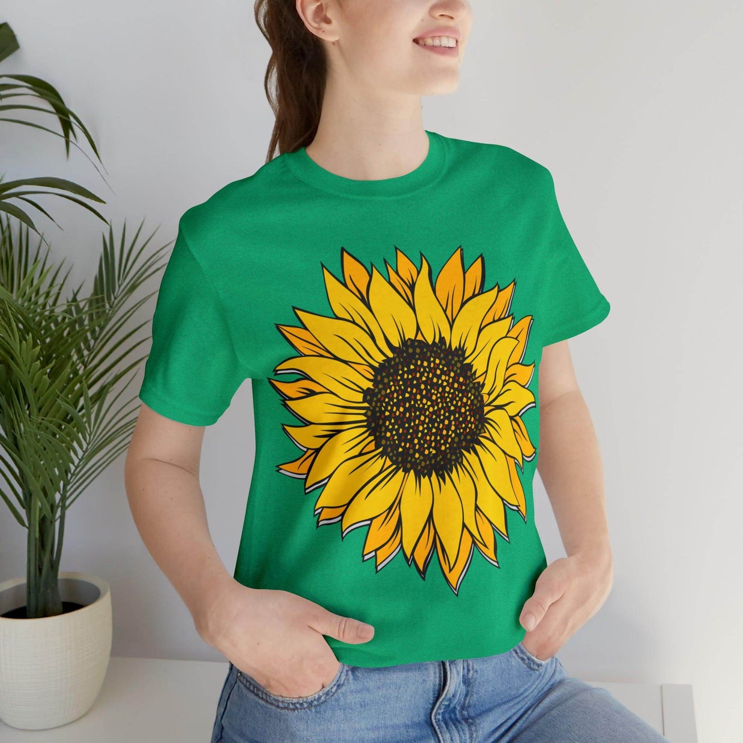 Sunflower Shirt, Floral Tee Shirt, Flower Shirt, Garden Shirt, Womens Fall Summer Shirt Sunshine Tee, Gift for Gardener, Nature lover shirt - Giftsmojo