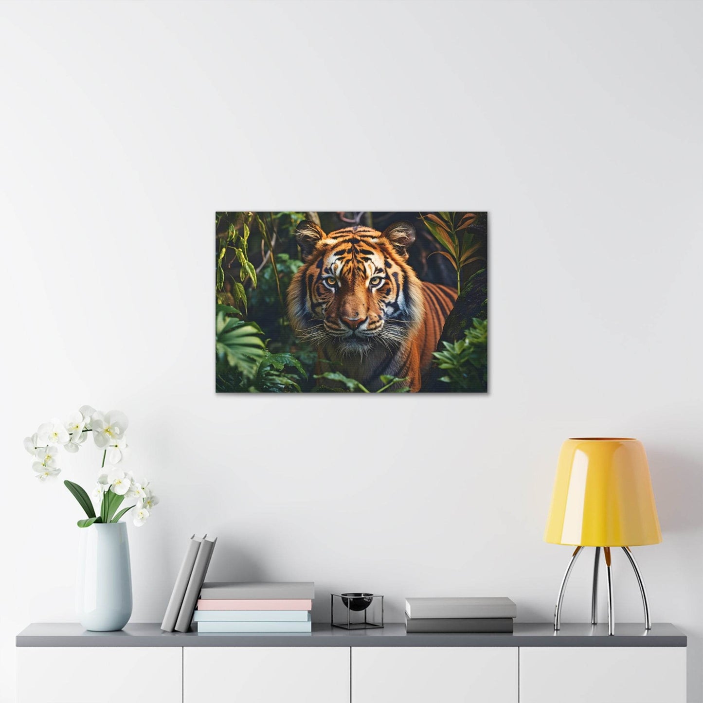 Tiger In Nature Art Canvas Gallery Wraps Tiger Print Large Canvas Art Animal Wall Art minimalist Wall Art Lover Gift - Giftsmojo