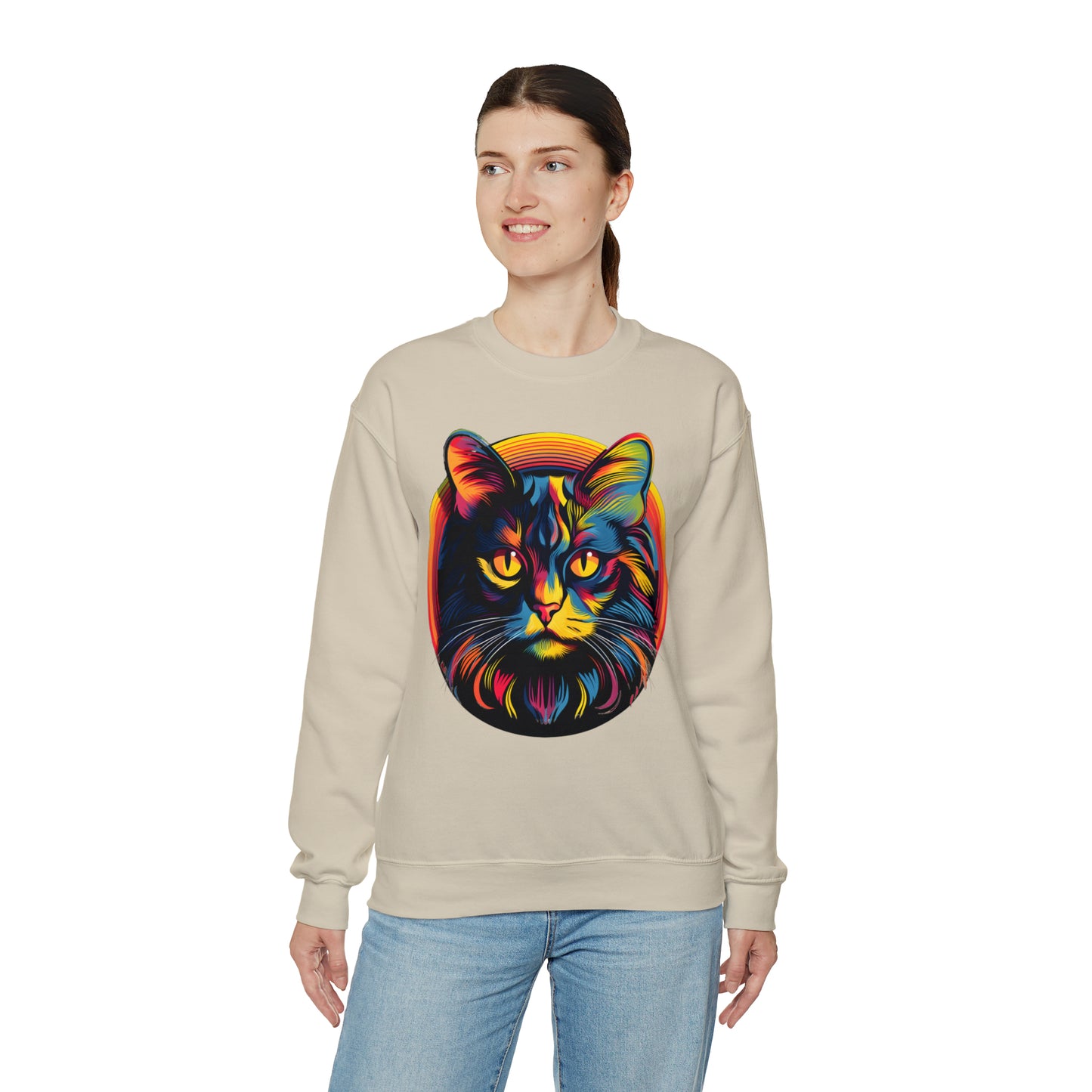 Vintage Cat Lover Sweater Retro Cat Sweatshirt Animal Lover Gift Cat Mom Gift Cat Lover Gift Cat Mom Sweatshirt Cat Crewneck Sweatshirt