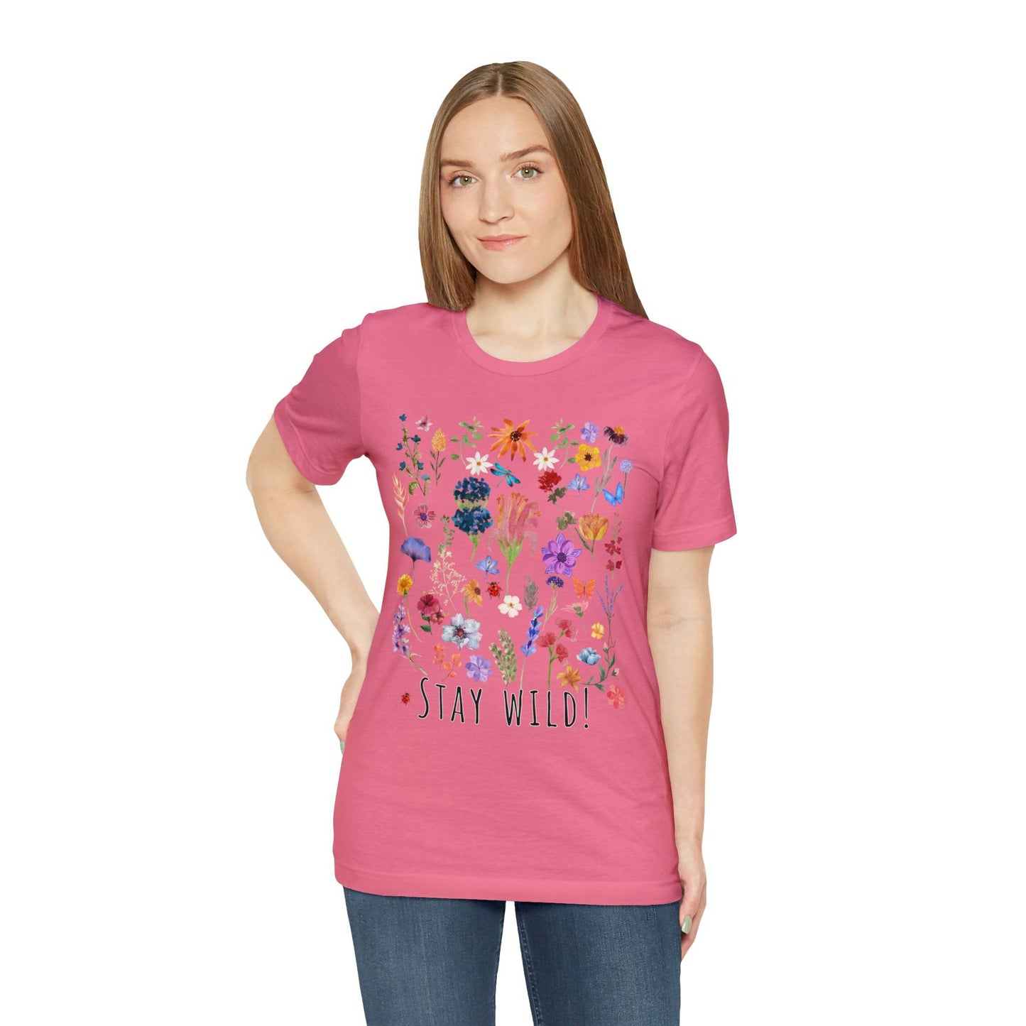 Wildflower Tshirt, Stay Wild Flowers Shirt, Floral Tshirt, Flower Shirt, Gift for Women, Ladies Shirts, Best Friend Gift, Plant Mom shirt - Giftsmojo