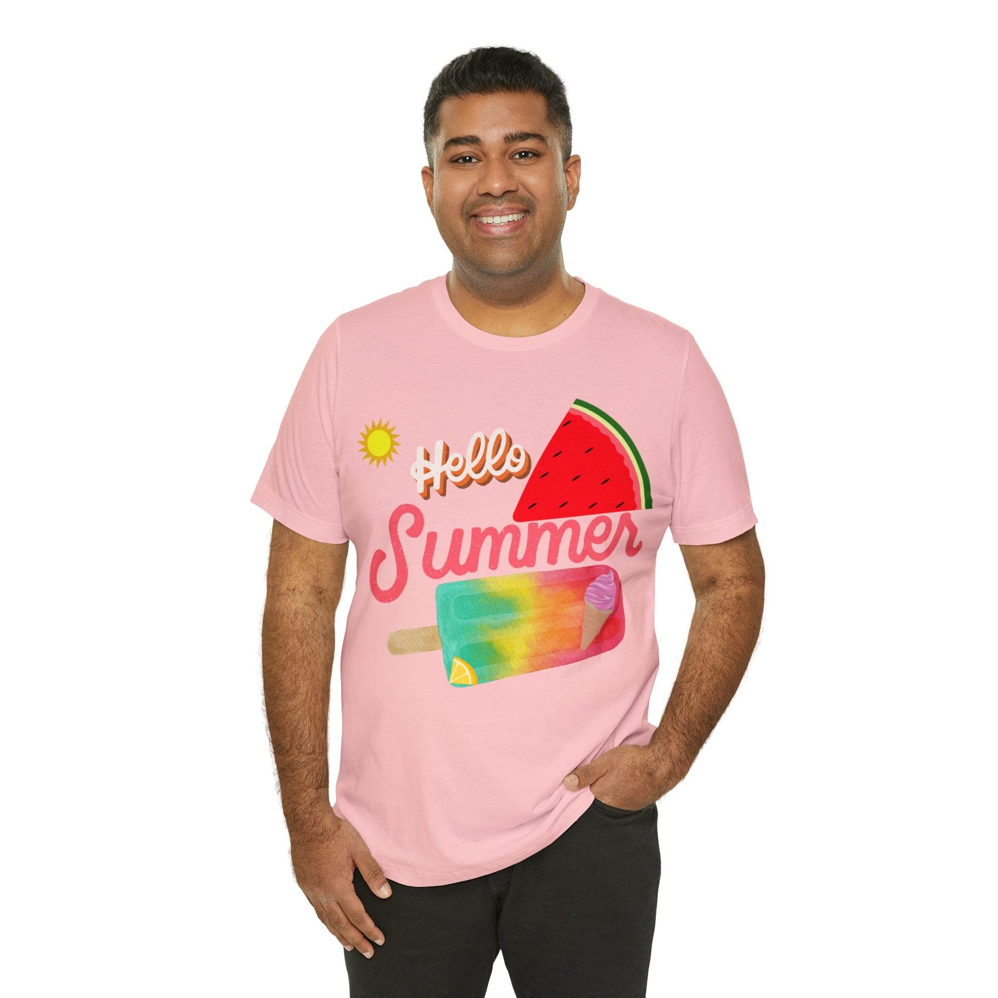 Hello Summer Shirt, Hello Summer, Summer shirts for women and men, Funny Shirt, Summer Vibes, Trendy Fashion, Summertime Fun - Giftsmojo