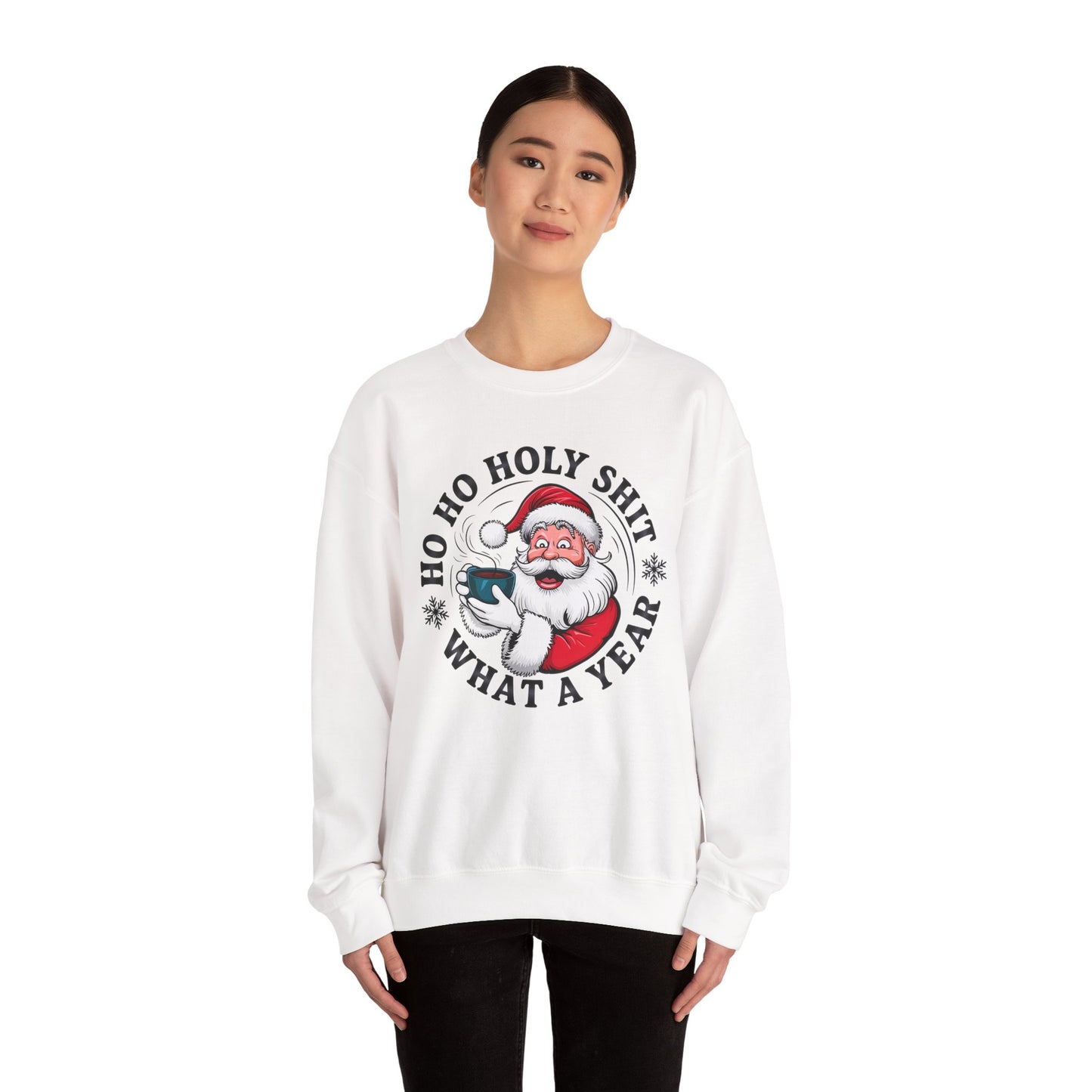 Ho Ho Holy Shit Christmas Sweatshirt Unisex Crew – GiftsMojo