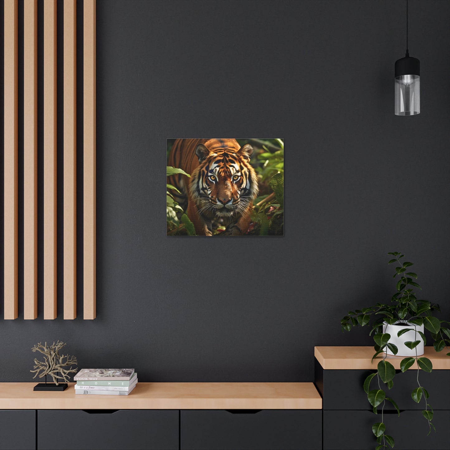 Tiger In Nature Art Canvas Gallery Wraps Tiger Print Large Canvas Art Animal Wall Art minimalist Wall Art Lover Gift