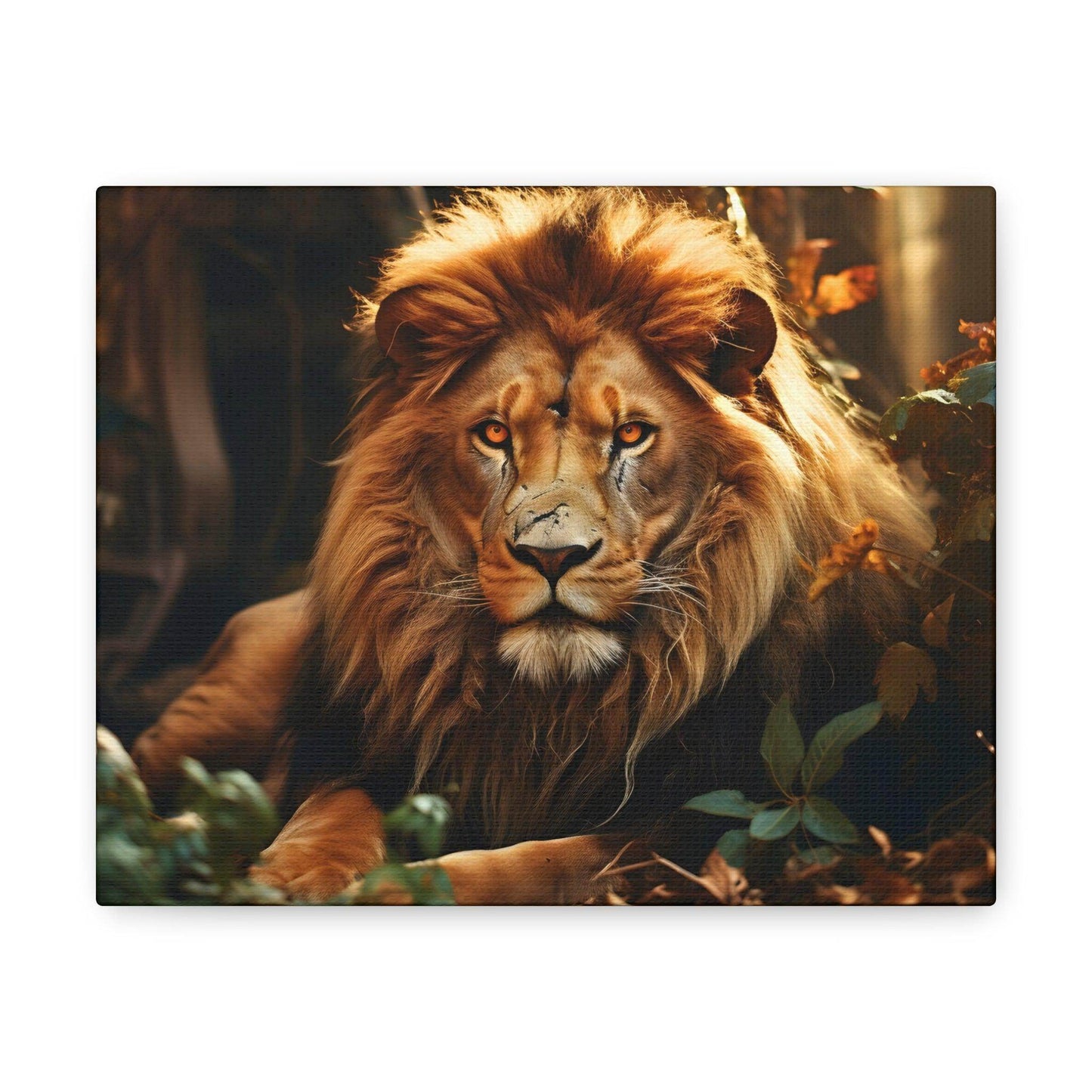 Lion In Nature Art Canvas Gallery Wraps Lion Print Large Canvas Art Animal Wall Art minimalist Wall Art Lover Gift - Giftsmojo