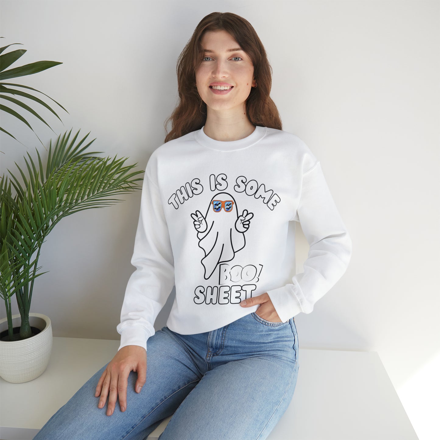 This Is Some Boo Sheet Ghost Sweatshirt Cute Ghost Sweatshirt Boo Ghost Sweatshirt Gift Shirt Funny Halloween Shirt Spooky Season Shirt
