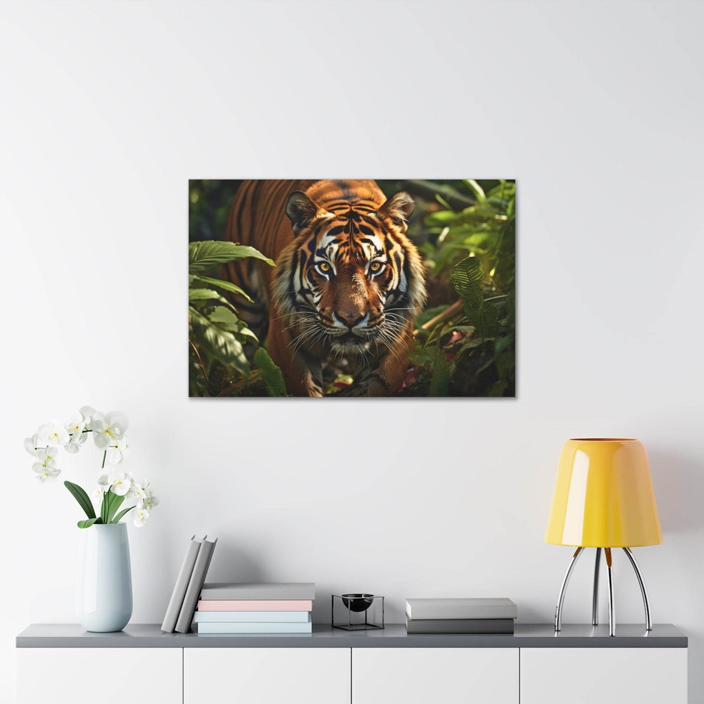 Tiger In Nature Art Canvas Gallery Wraps Tiger Print Large Canvas Art Animal Wall Art minimalist Wall Art Lover Gift - Giftsmojo