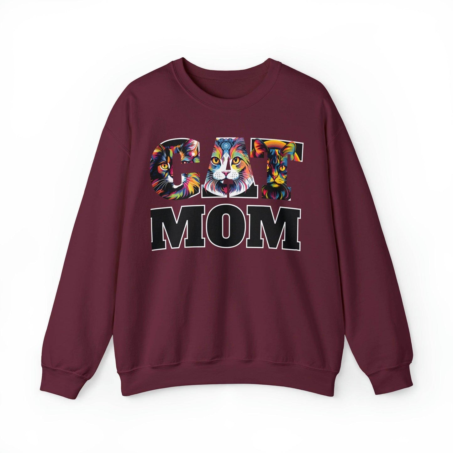 Cat Mom Sweatshirt Cat Sweatshirt Cat Crewneck Sweatshirt Cat Mom Gift Cat Lover Gift Cat Mama Shirt Cat Lover Sweater Animal Lover Gift - Giftsmojo