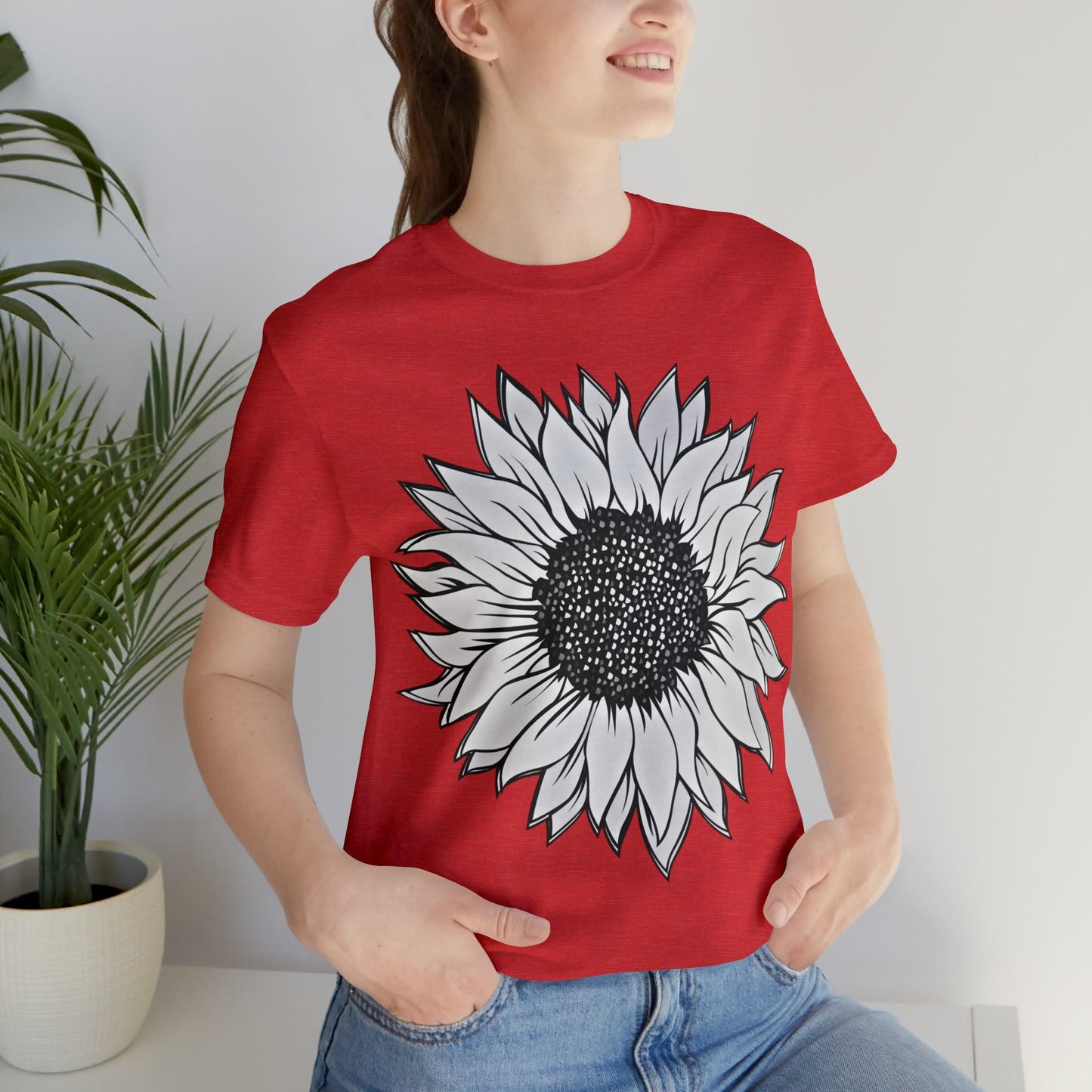 Sunflower Shirt, Floral Tee Shirt, Flower Shirt, Garden Shirt, Womens Fall Summer Shirt Sunshine Tee, Gift for Gardener, Nature love