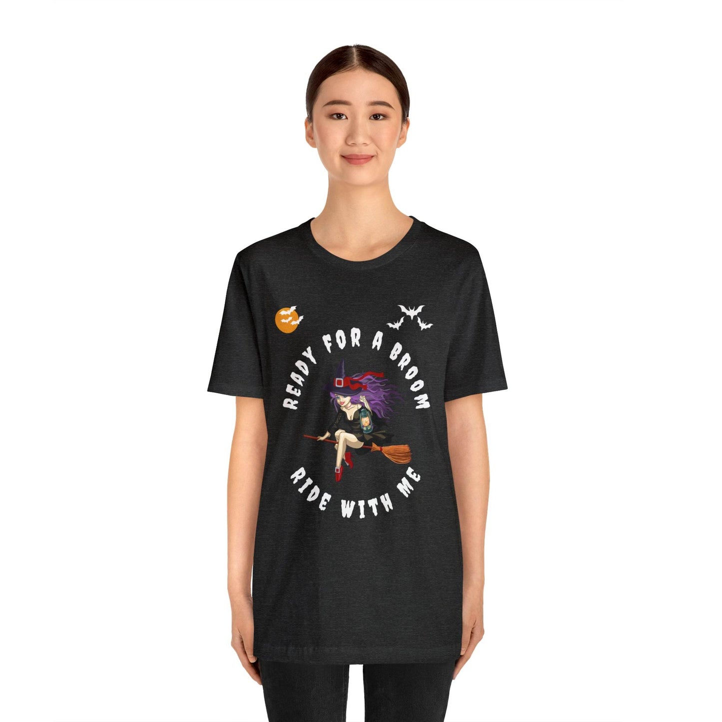 Ready for a Broom Ride with Me Halloween shirt, Witch shirt, Halloween tshirt, Halloween outfit, Work Halloween Costume - Giftsmojo