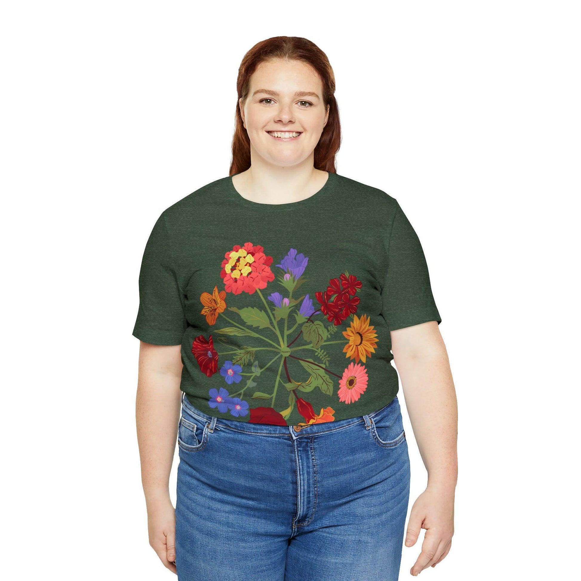 Wildflower Tshirt, Flower Shirt, Types of Flowers Shirt, Floral Tshirt, Gift for Women, Ladies Shirts Best Friend Gift, Plant Mom Nature Tee - Giftsmojo