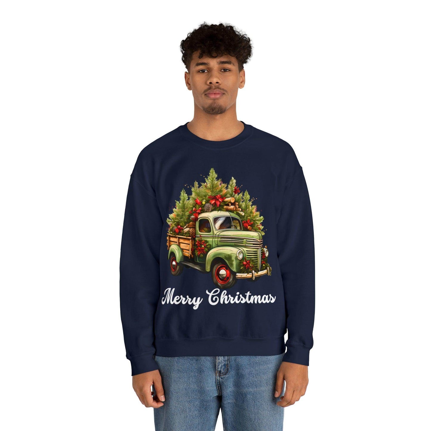 Christmas Sweatshirt Christmas Tree Sweatshirt Christmas Sweater Tree Truck Shirt Christmas Sweatshirt Tree Sweat Pine Tree - Giftsmojo