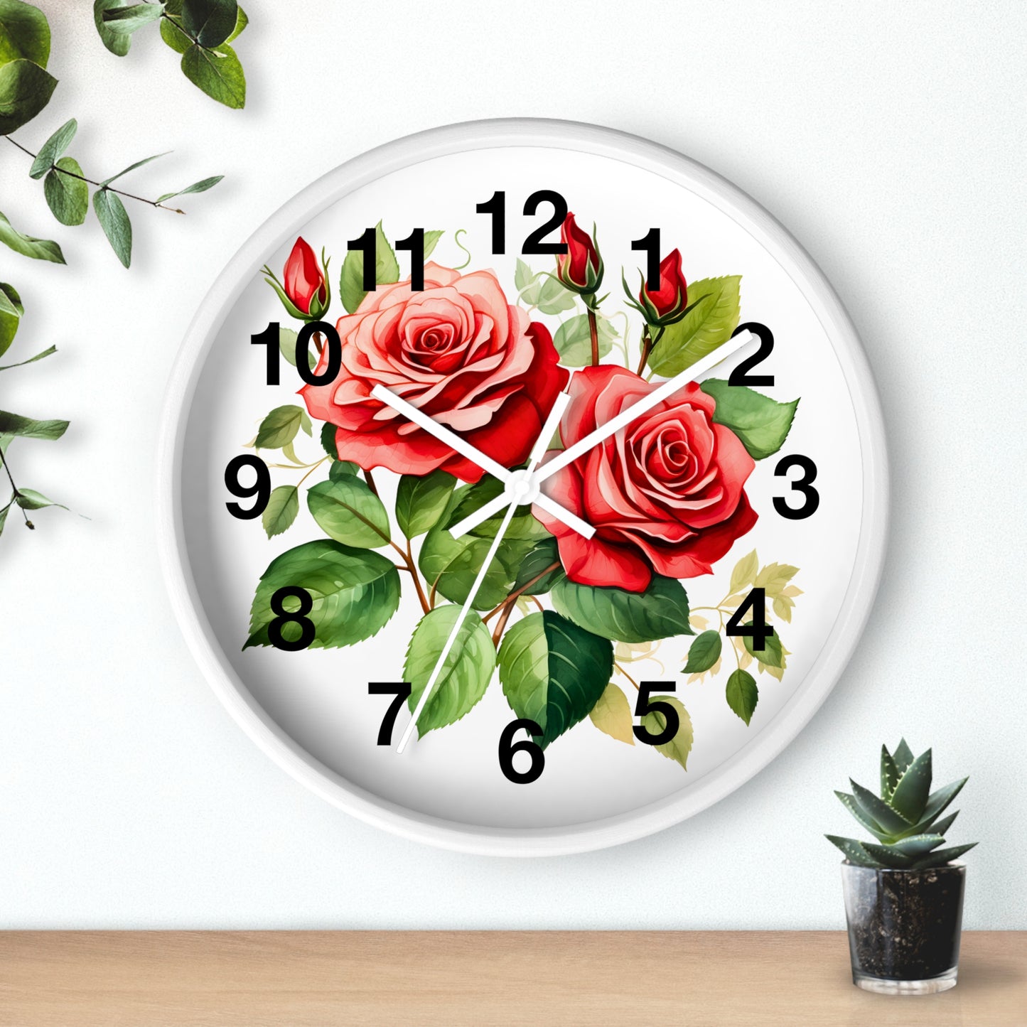 Wall Clock Floral Wall Clock Kids Room Home Decor New Home Gift House Warming Gift