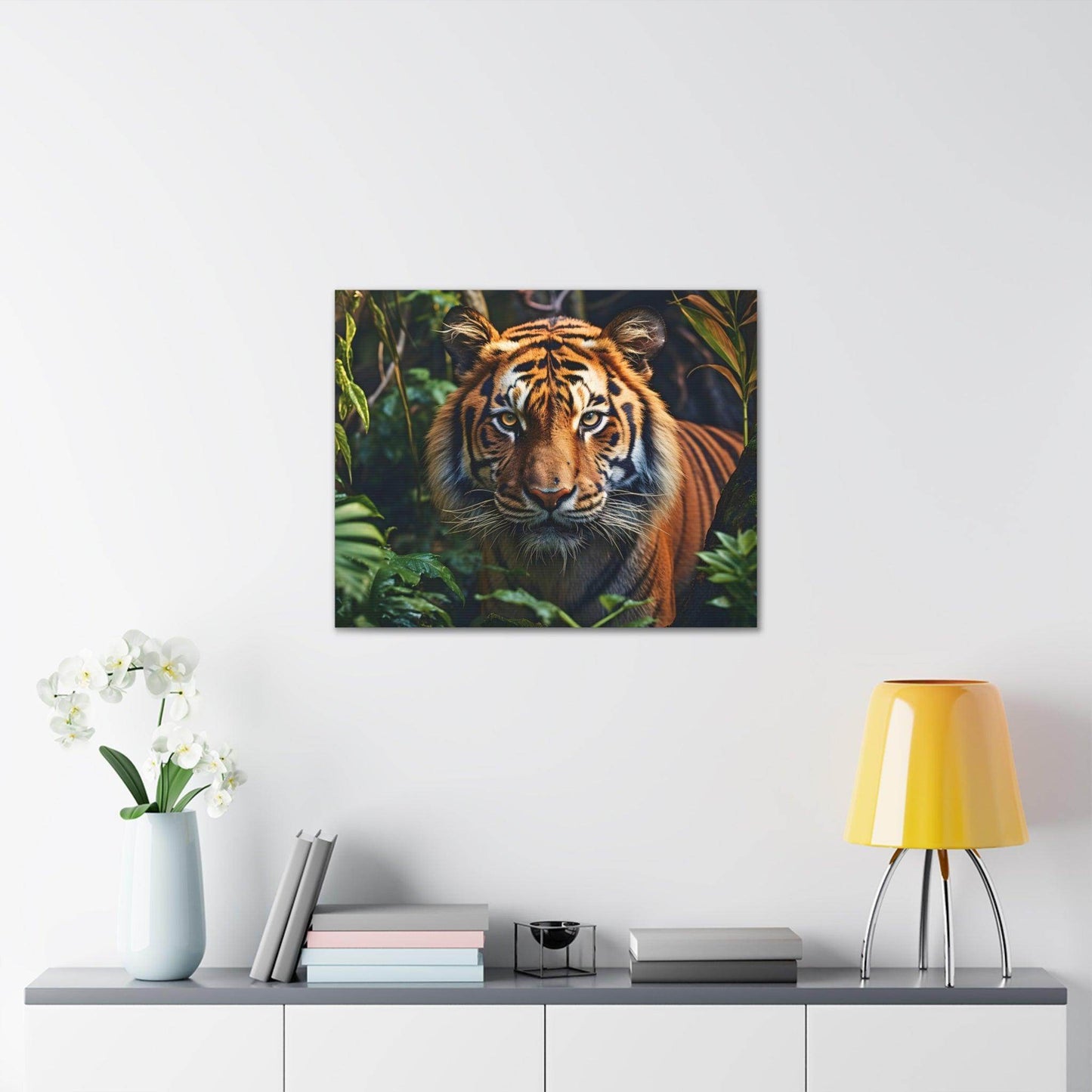 Tiger In Nature Art Canvas Gallery Wraps Tiger Print Large Canvas Art Animal Wall Art minimalist Wall Art Lover Gift - Giftsmojo
