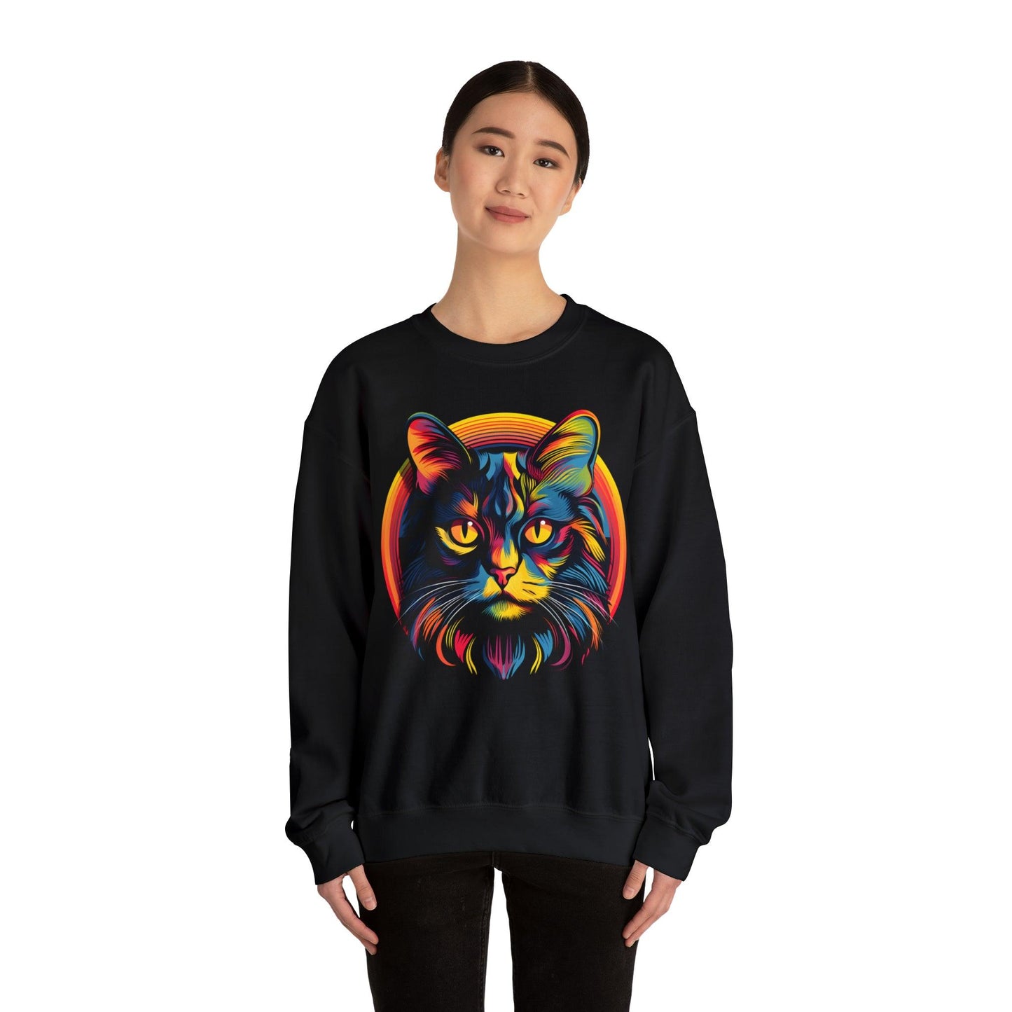 Vintage Cat Lover Sweater Retro Cat Sweatshirt Animal Lover Gift Cat Mom Gift Cat Lover Gift Cat Mom Sweatshirt Cat Crewneck Sweatshirt - Giftsmojo