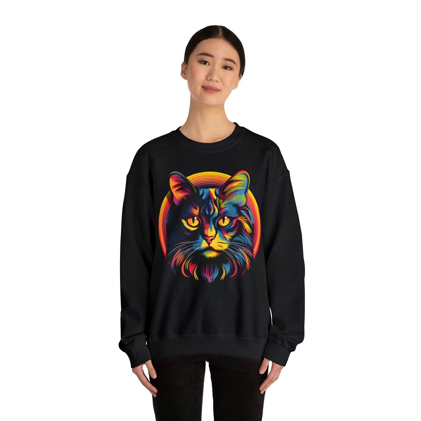 Vintage Cat Lover Sweater Retro Cat Sweatshirt Animal Lover Gift Cat Mom Gift Cat Lover Gift Cat Mom Sweatshirt Cat Crewneck Sweatshirt - Giftsmojo