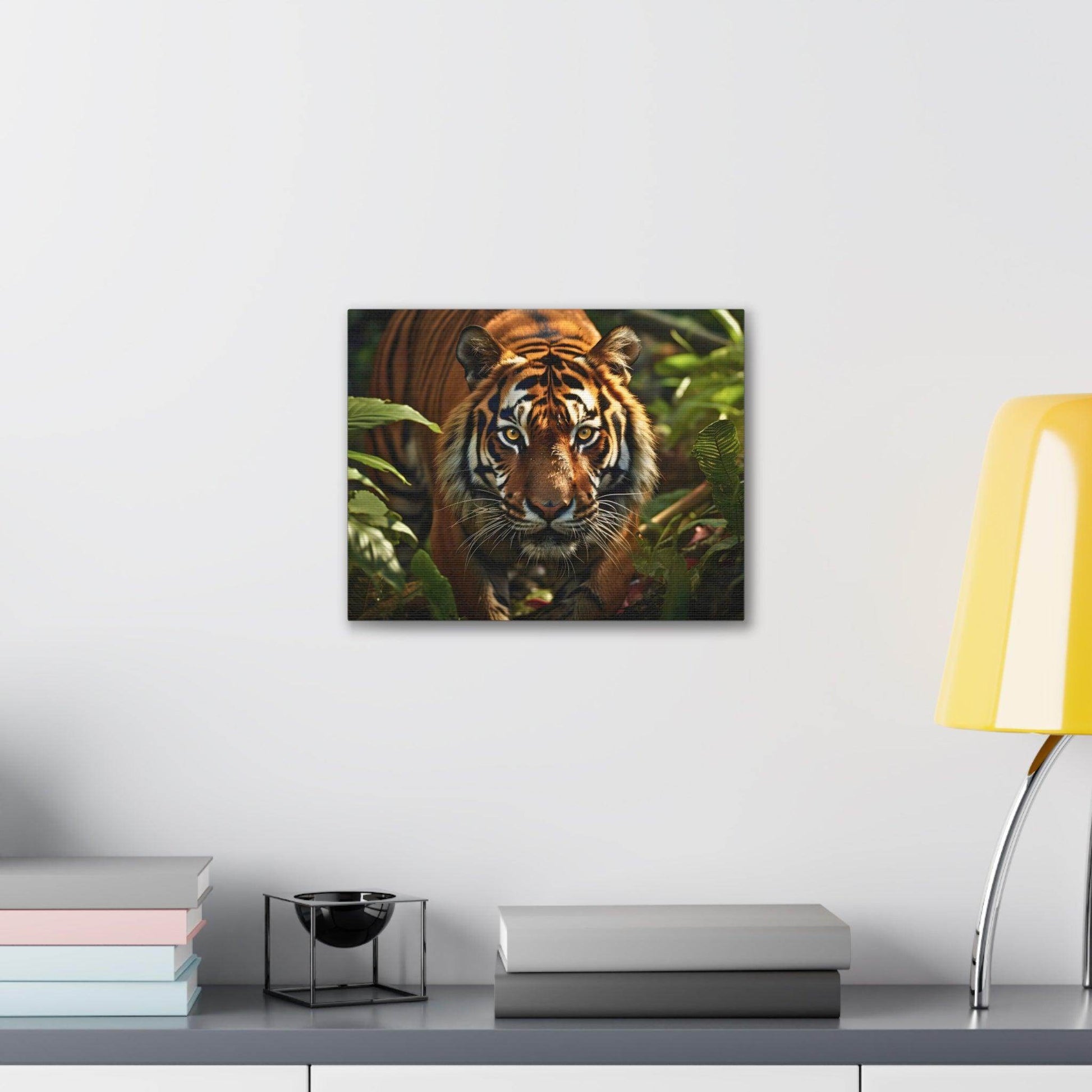 Tiger In Nature Art Canvas Gallery Wraps Tiger Print Large Canvas Art Animal Wall Art minimalist Wall Art Lover Gift - Giftsmojo
