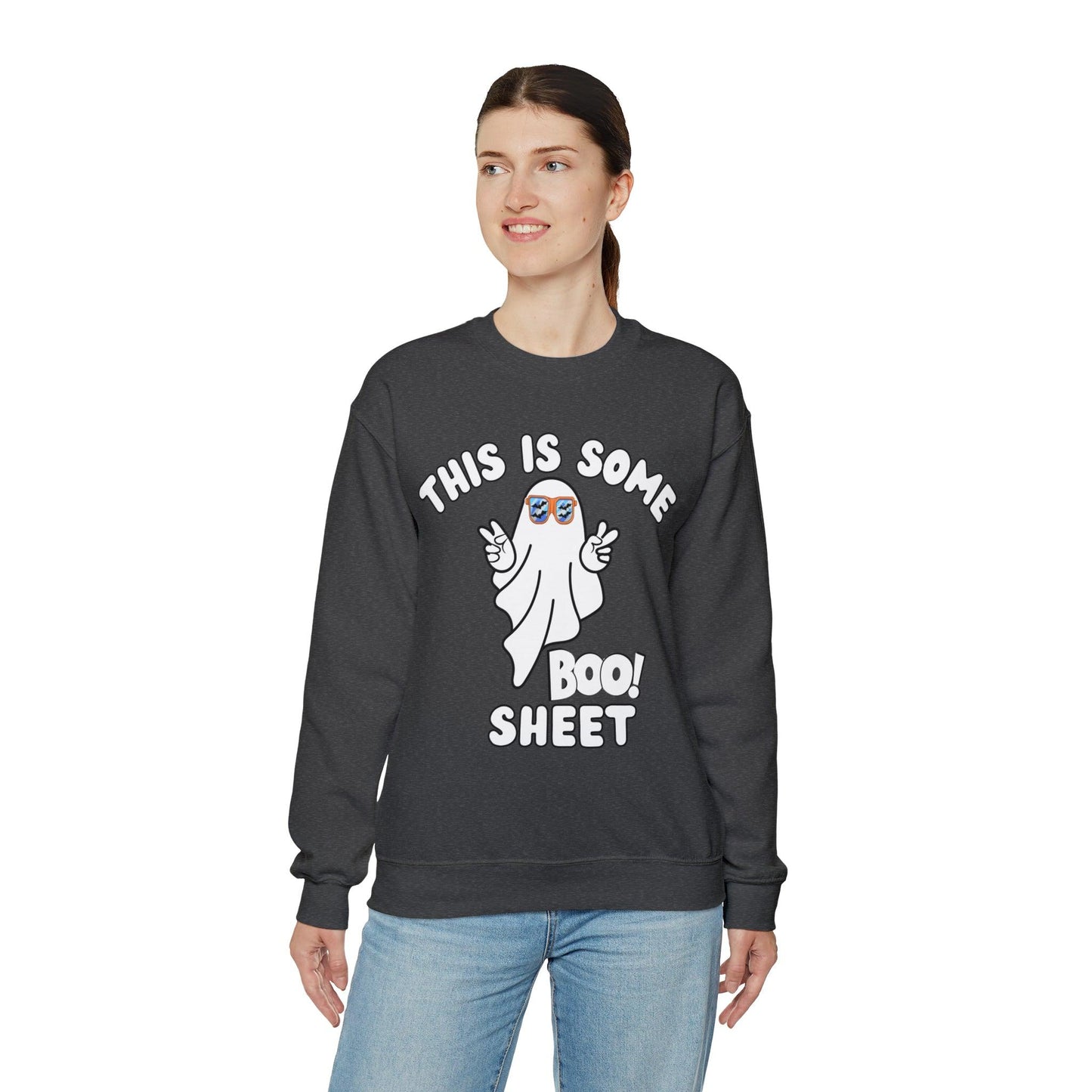 This Is Some Boo Sheet Ghost Sweatshirt Cute Ghost Sweatshirt Boo Ghost Sweatshirt Gift Shirt Funny Halloween Shirt Spooky Season Shirt