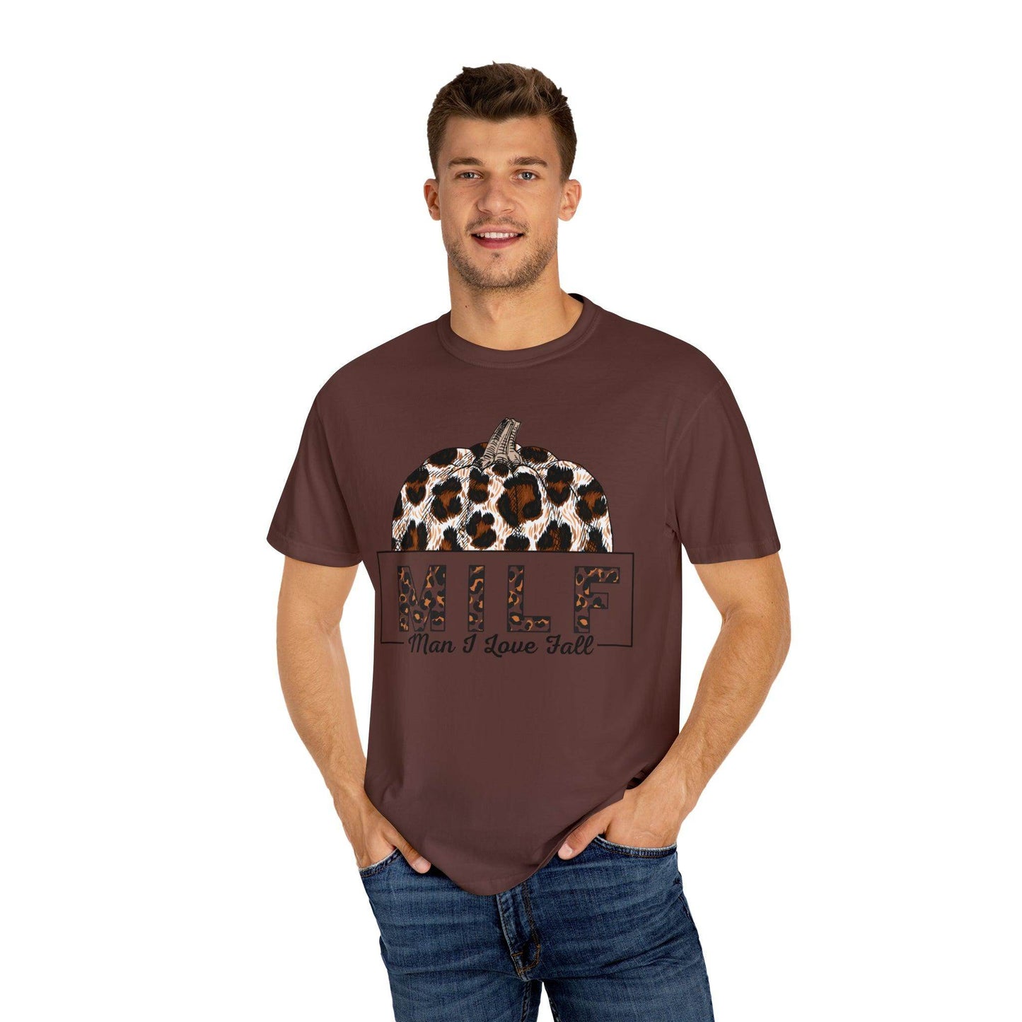 MILF Man I love Fall Gift for Fall Lover Shirt, Comfort Colors Funny Fall Shirts Gift, Thanksgiving Gift, Funny Halloween Shirts Sarcastic - Giftsmojo