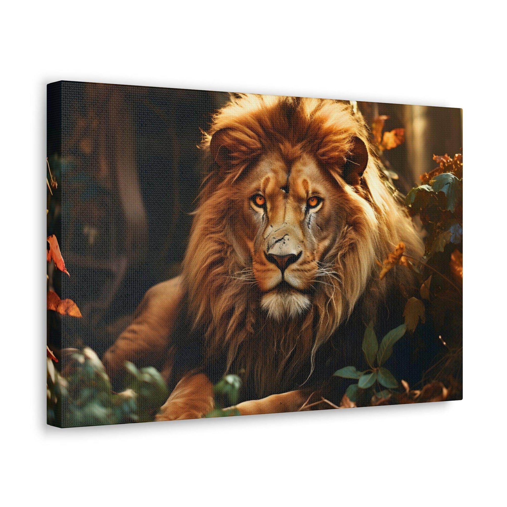 Lion In Nature Art Canvas Gallery Wraps Lion Print Large Canvas Art Animal Wall Art minimalist Wall Art Lover Gift - Giftsmojo