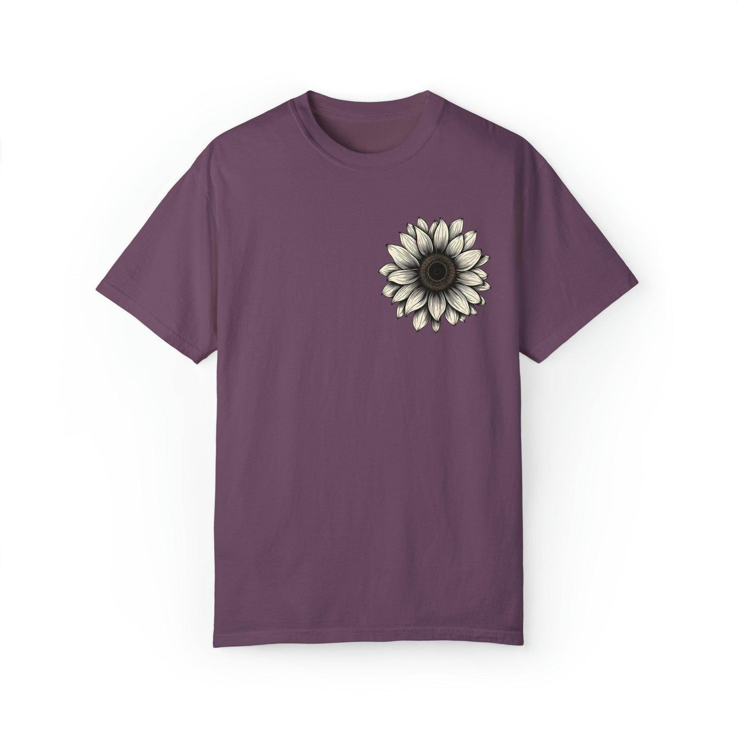Women Sunflower Shirt Flower Shirt Aesthetic, Floral Graphic Tee Floral Shirt Flower T-shirt, Wild Flower Shirt Gift For Her Wildflower T-shirt - Giftsmojo