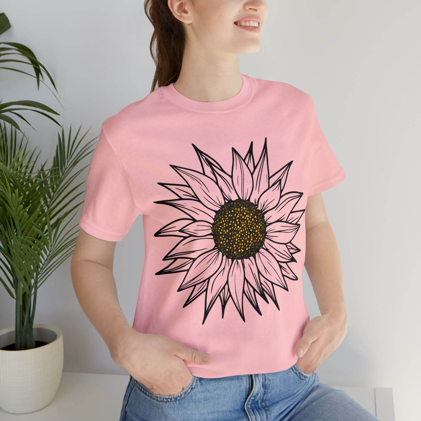 Sunflower Shirt, Floral Tee Shirt, Flower Shirt, Garden Shirt, Womens Fall Summer Shirt Sunshine Tee, Gift for Gardener, Nature love shirt - Giftsmojo