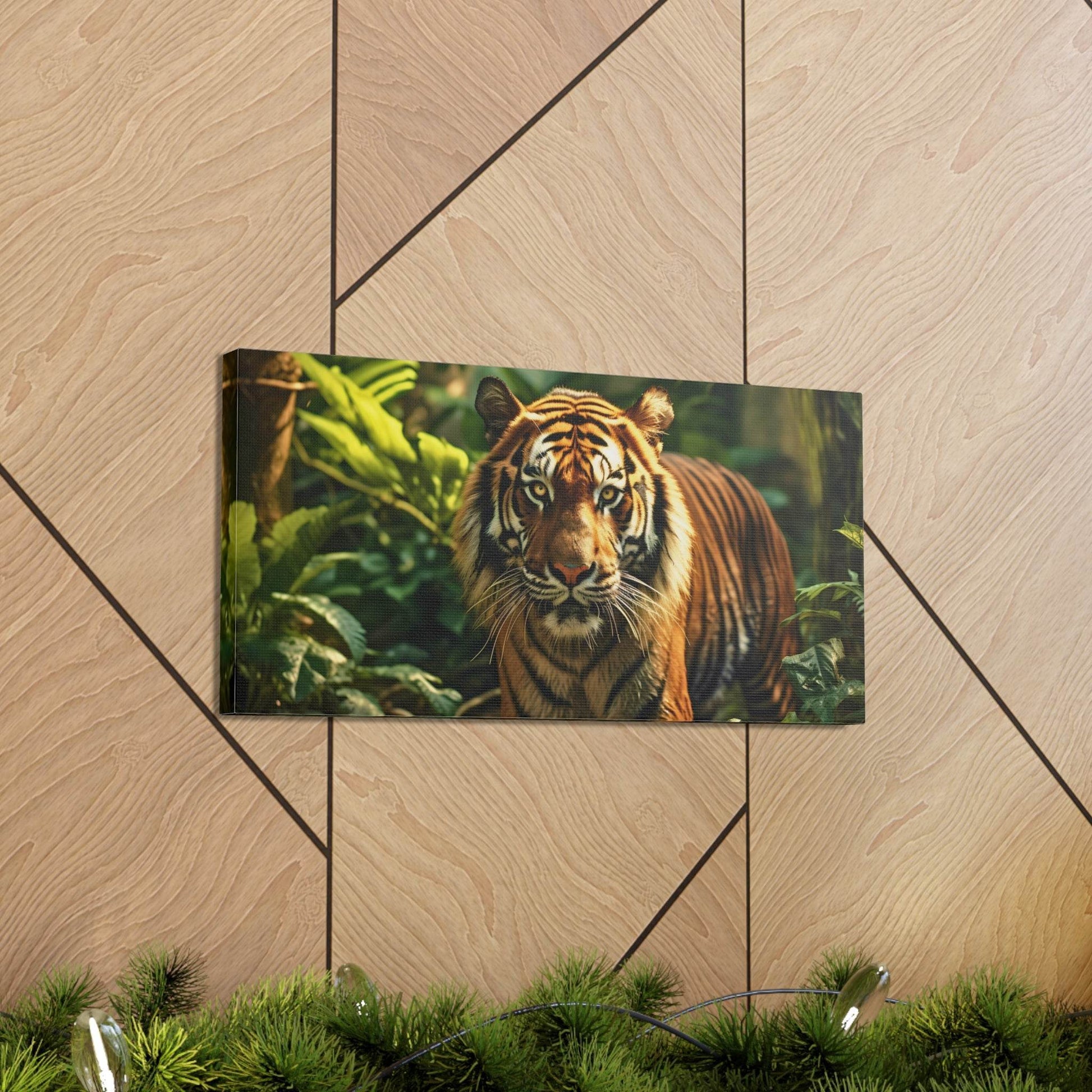 Tiger In Nature Art Canvas Gallery Wraps Tiger Print Large Canvas Art Animal Wall Art minimalist Wall Art Lover Gift - Giftsmojo