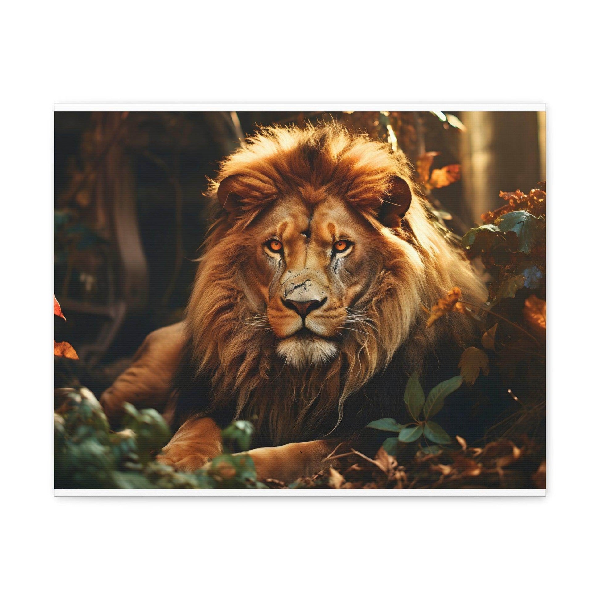 Lion In Nature Art Canvas Gallery Wraps Lion Print Large Canvas Art Animal Wall Art minimalist Wall Art Lover Gift - Giftsmojo